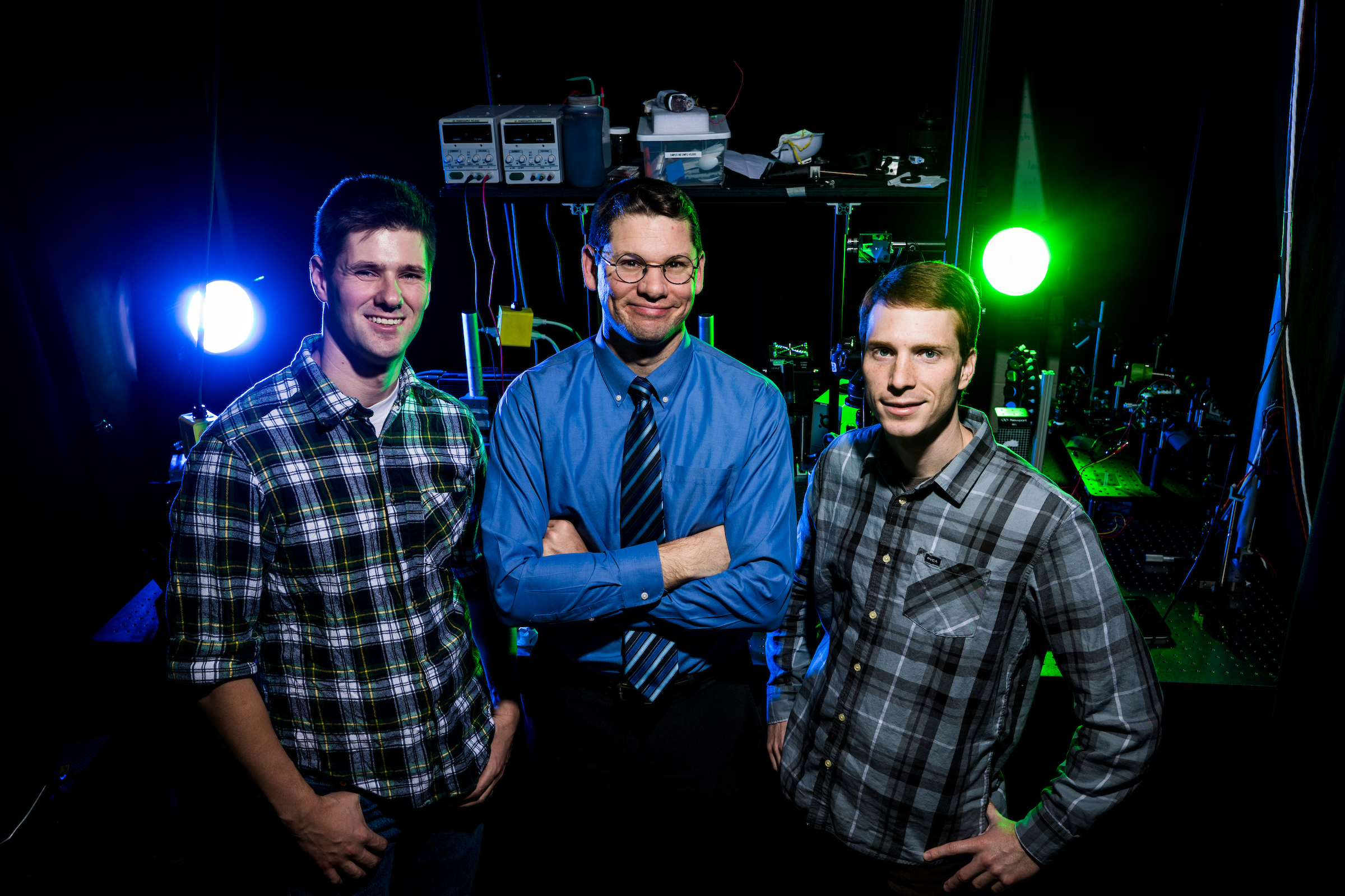 Dr. Smalley with his student researchers. (Photo: Daniel Smalley Lab, Nate Edwards, BYU Photo)