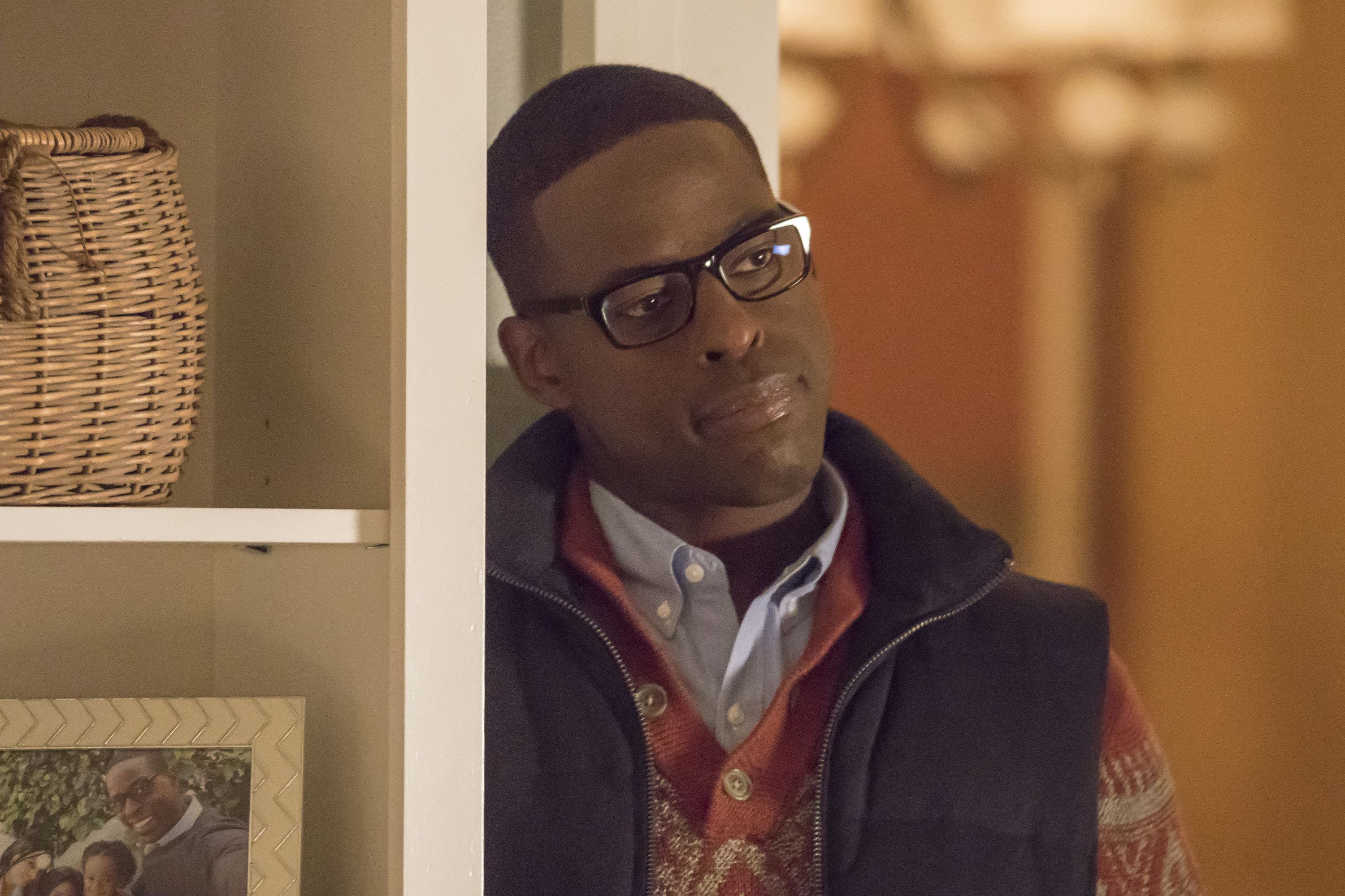 This image released by NBC shows Sterling K. Brown as Randall in a scene from the NBC series, "This Is Us." The series was renewed for two more seasons. (Ron Batzdorff/NBC via AP)