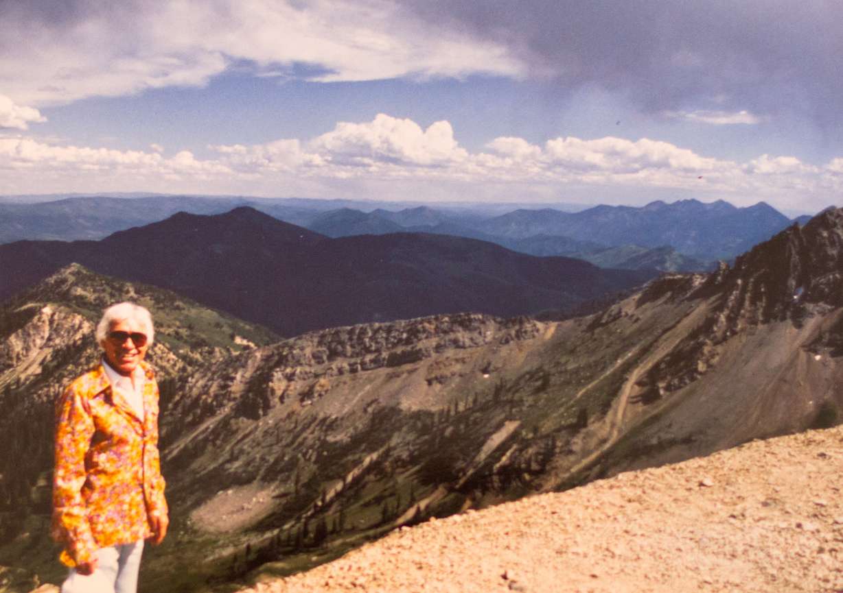 Snowbird founder Ted Johnson stands atop Snowbird's Hidden Peak. (Photo: Snowbird Ski & Summer Resort)