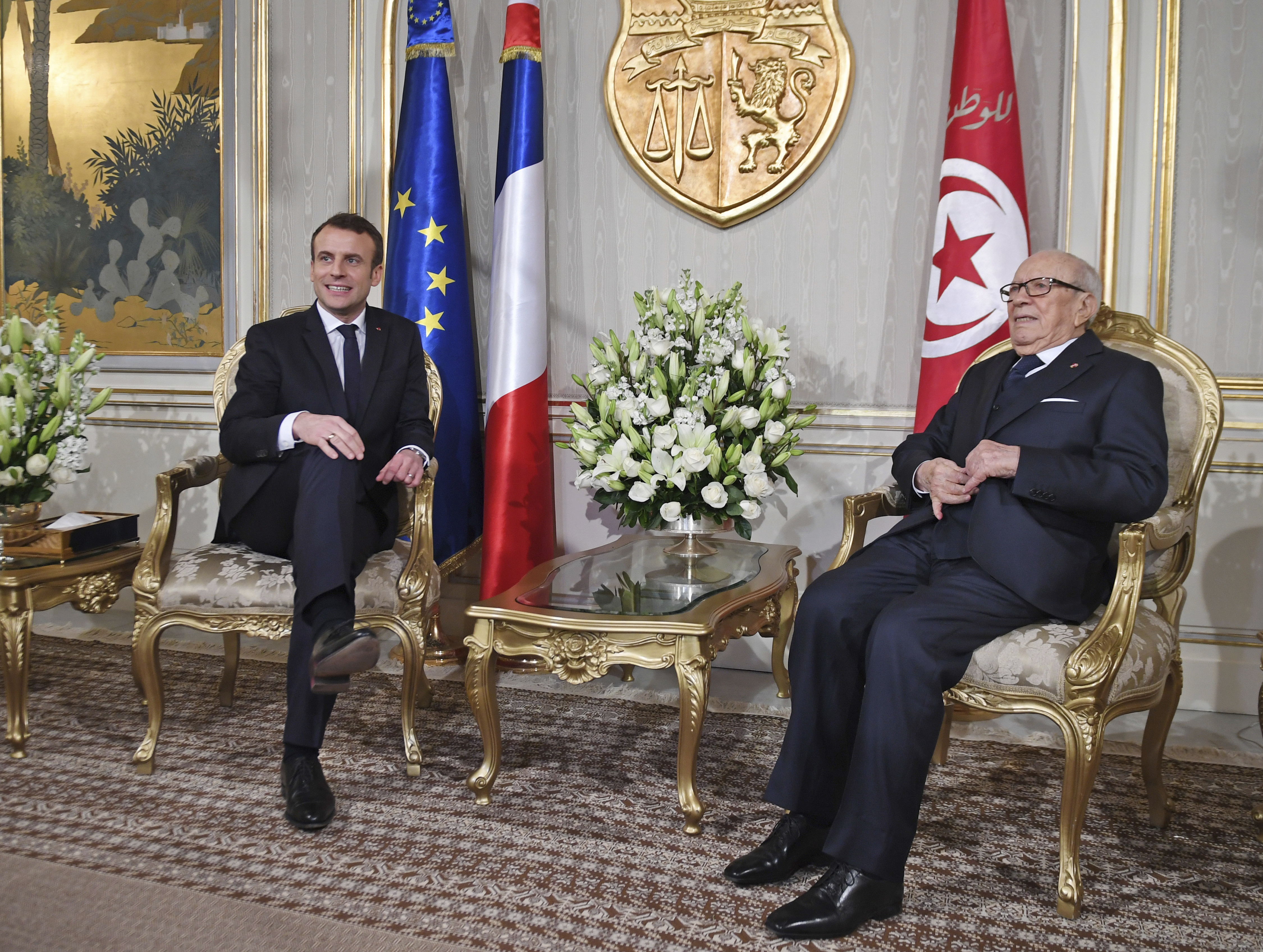 France's Macron promotes youth employment on Tunisia visit