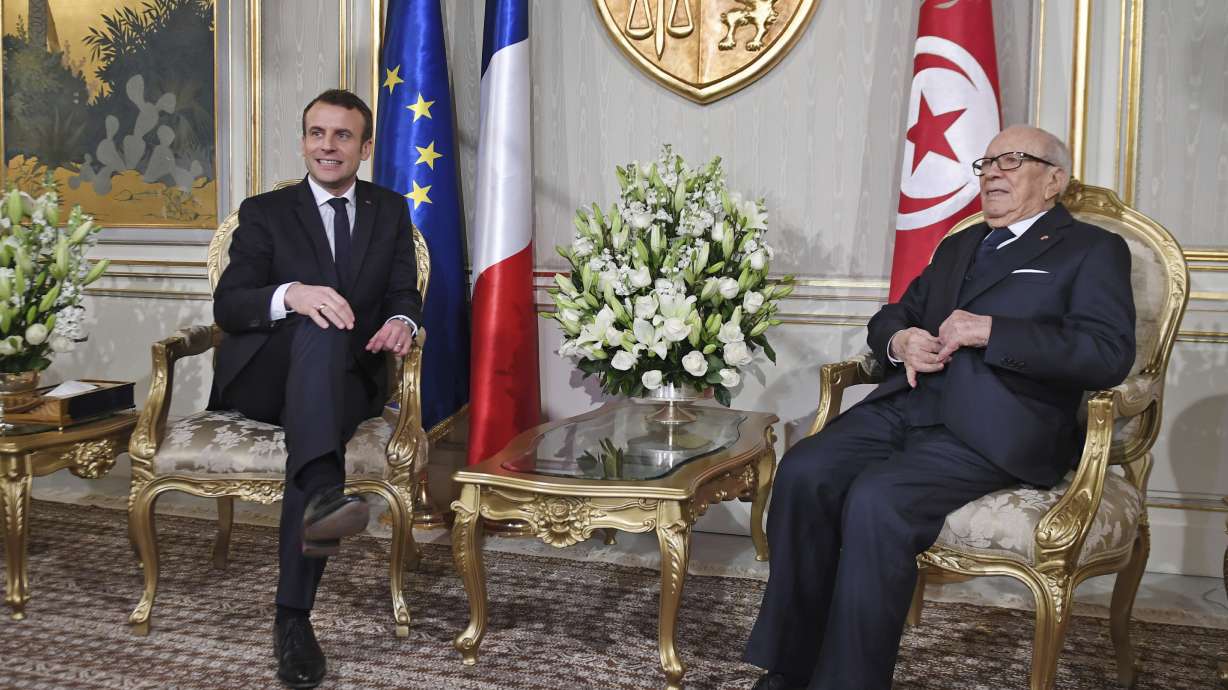 France's Macron promotes youth employment on Tunisia visit