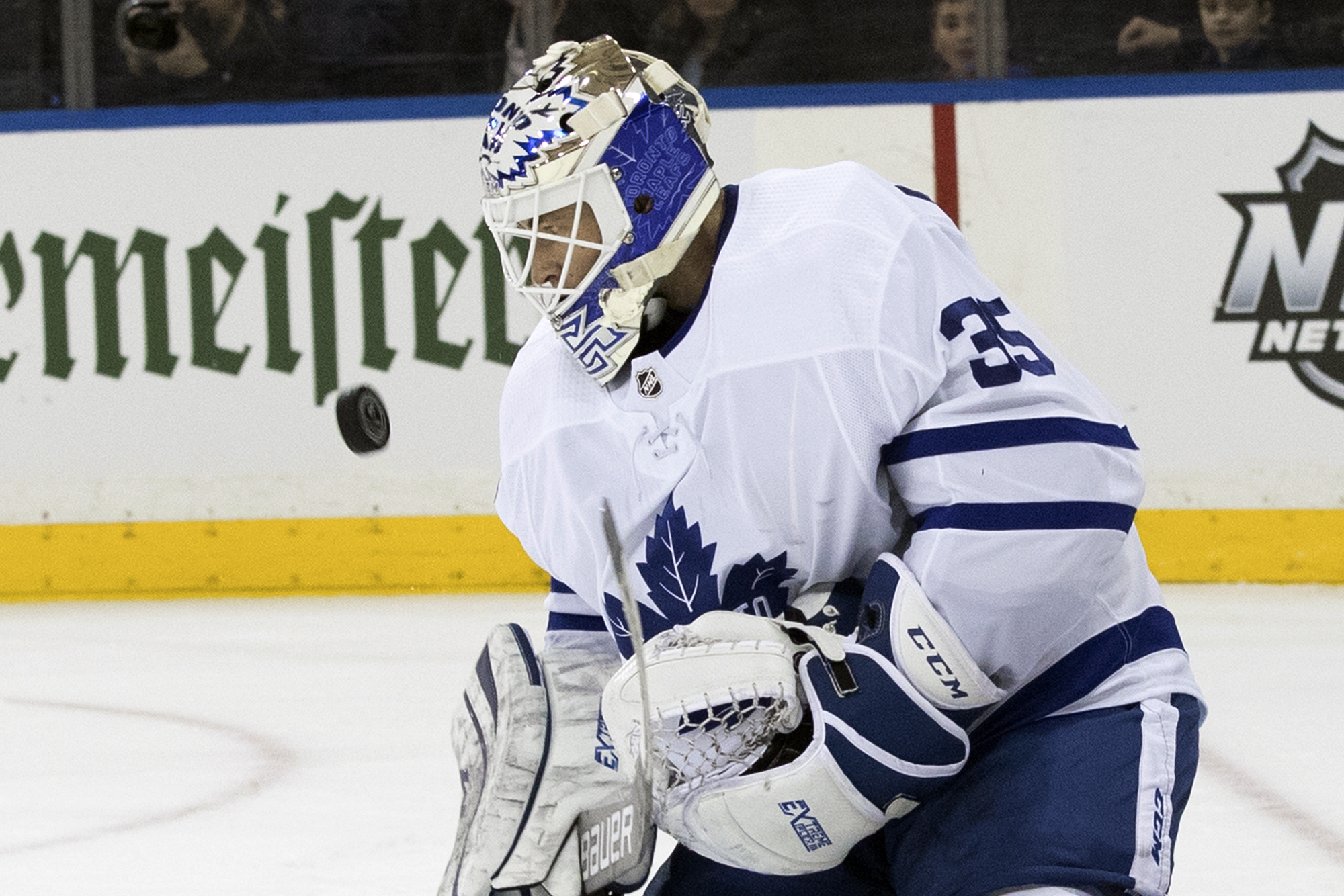 McElhinney stops 25 shots, Maple Leafs beat Rangers 4-0