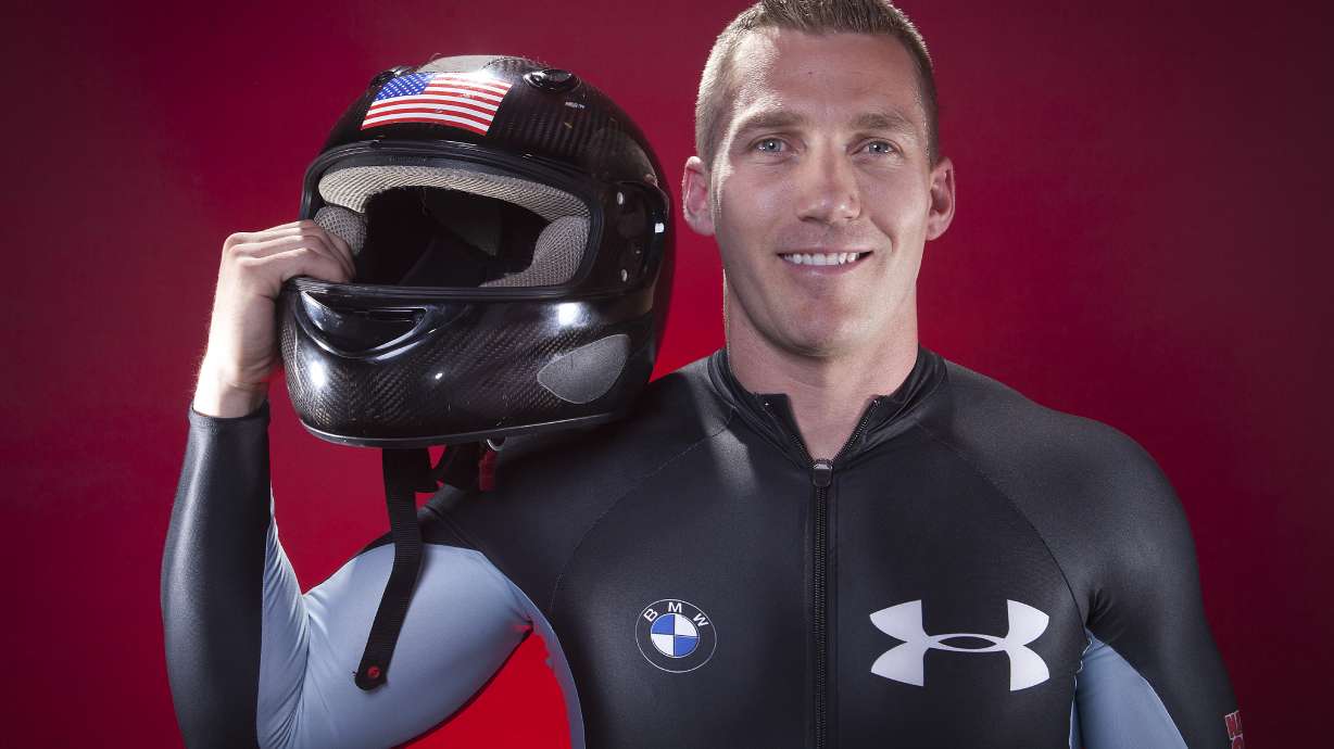 In this Feb. 2, 2018 file photo, U.S. bobsledder Chris Fogt poses for a photo before the Winter Olympic Games. Fogt, a graduate of American Fork High who ran track at Utah Valley University, is the new head coach of the USA Bobsled team, the team announced Monday.