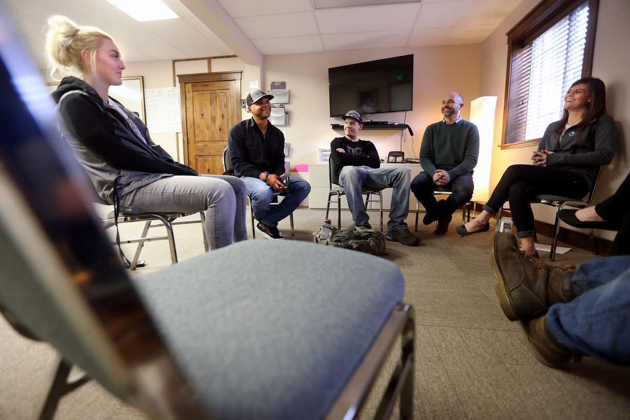 Rich Deprez attends a group session at Choice Recovery in Orem on Monday, Feb. 5, 2018. Photo: Scott G Winterton, KSL
