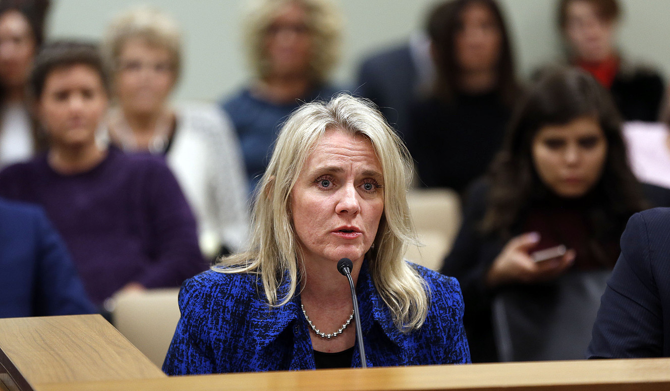 Cathie Skene testifies during committee discussion of HB258 at the Capitol in Salt Lake City on Monday, Feb. 5, 2018. (Photo: Ravell Call, KSL)