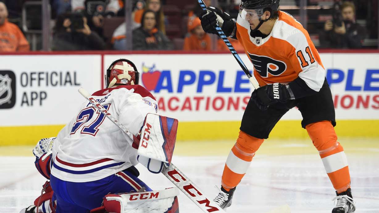 Konecny, Giroux lead Flyers past Canadiens, 5-3