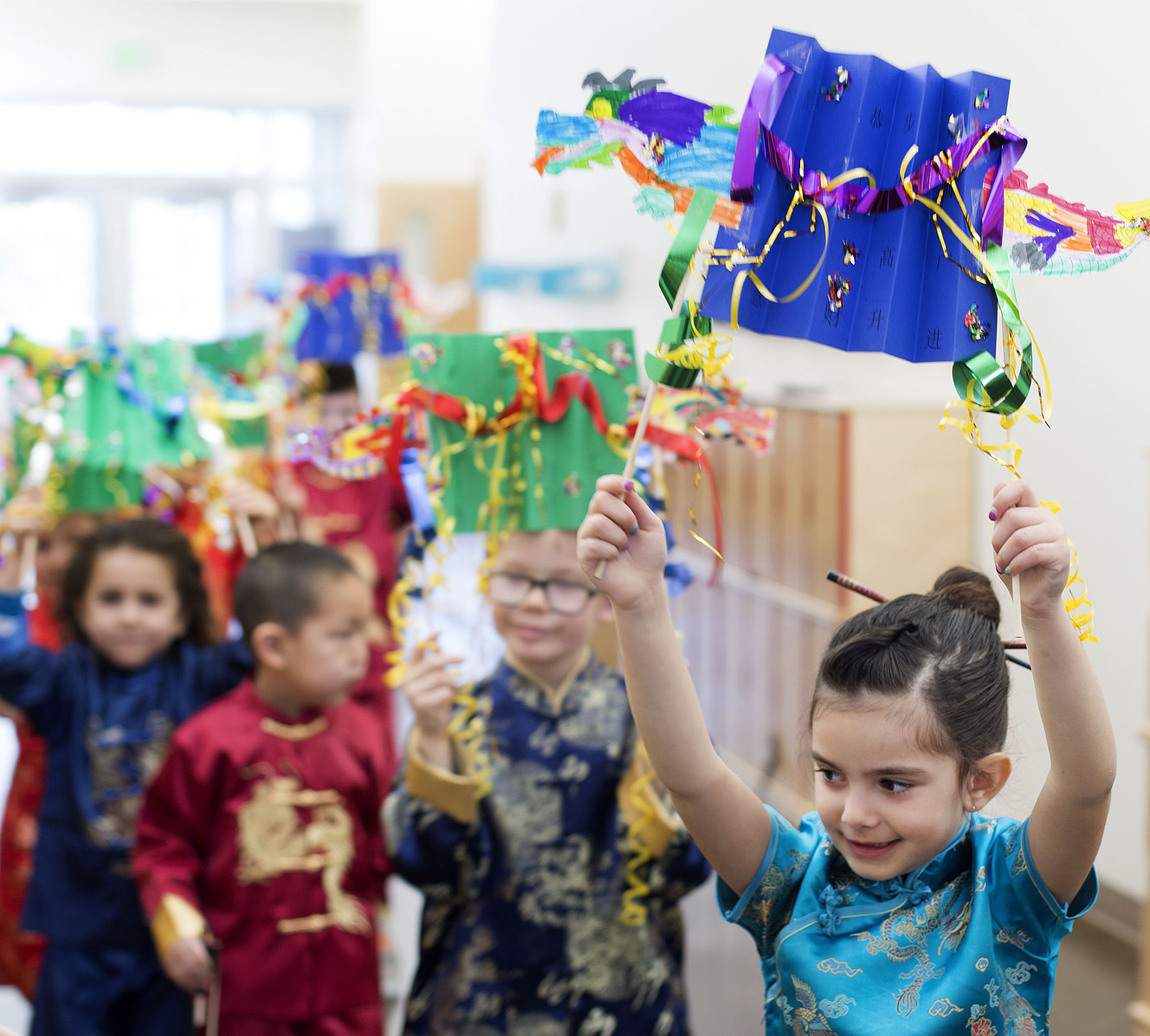 Students at the Dancing Moose Montessori School in South Jordan prepare to celebrate Lunar New Year on Friday, Feb. 9, 2018. (Photo: Laura Seitz, KSL)