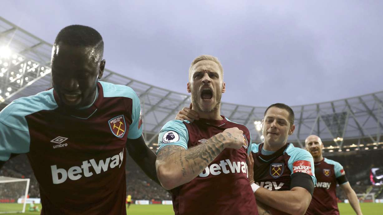 West Ham move further from EPL drop zone with Watford win
