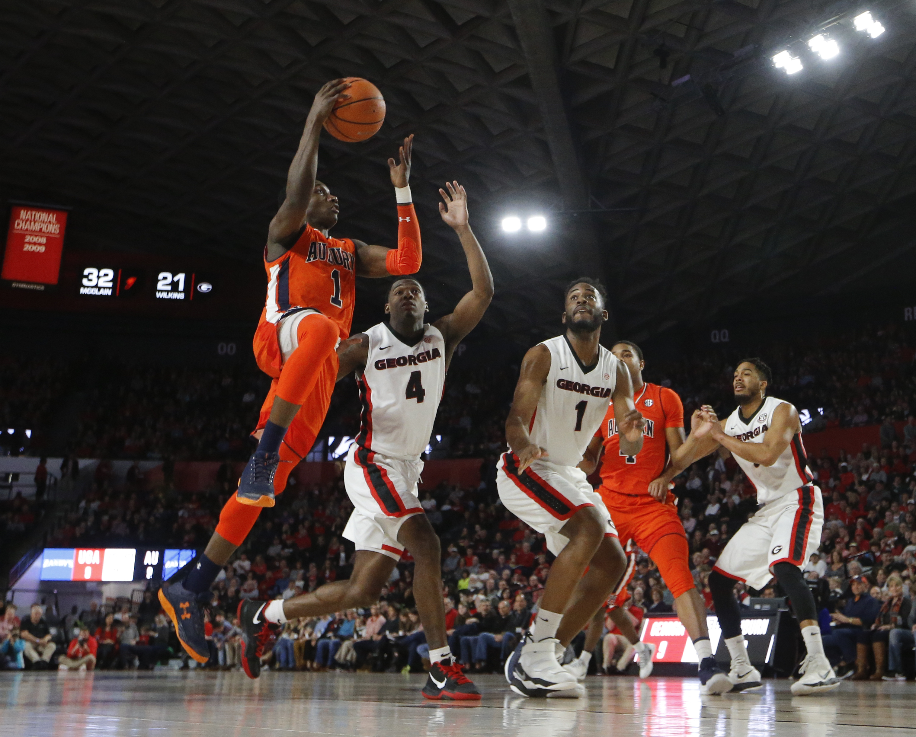 No. 8 Auburn holds out top scorer Brown, beats Georgia 78-61