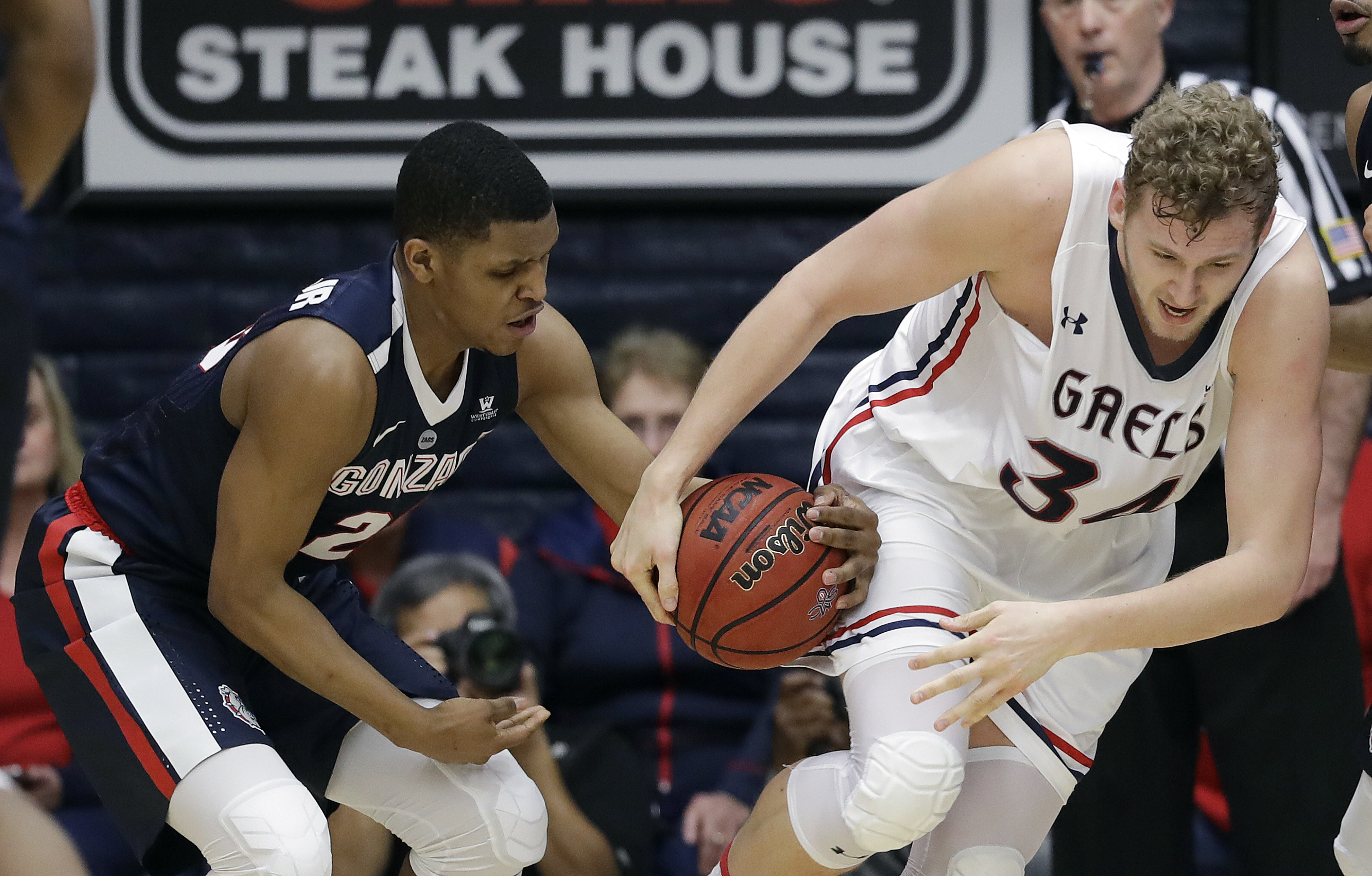Gonzaga snaps Saint Mary's 19-game win streak, 78-65