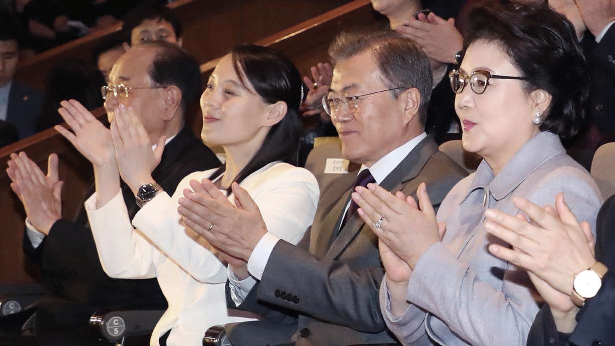 The Latest: Kim Jong Un's sister departs South Korea