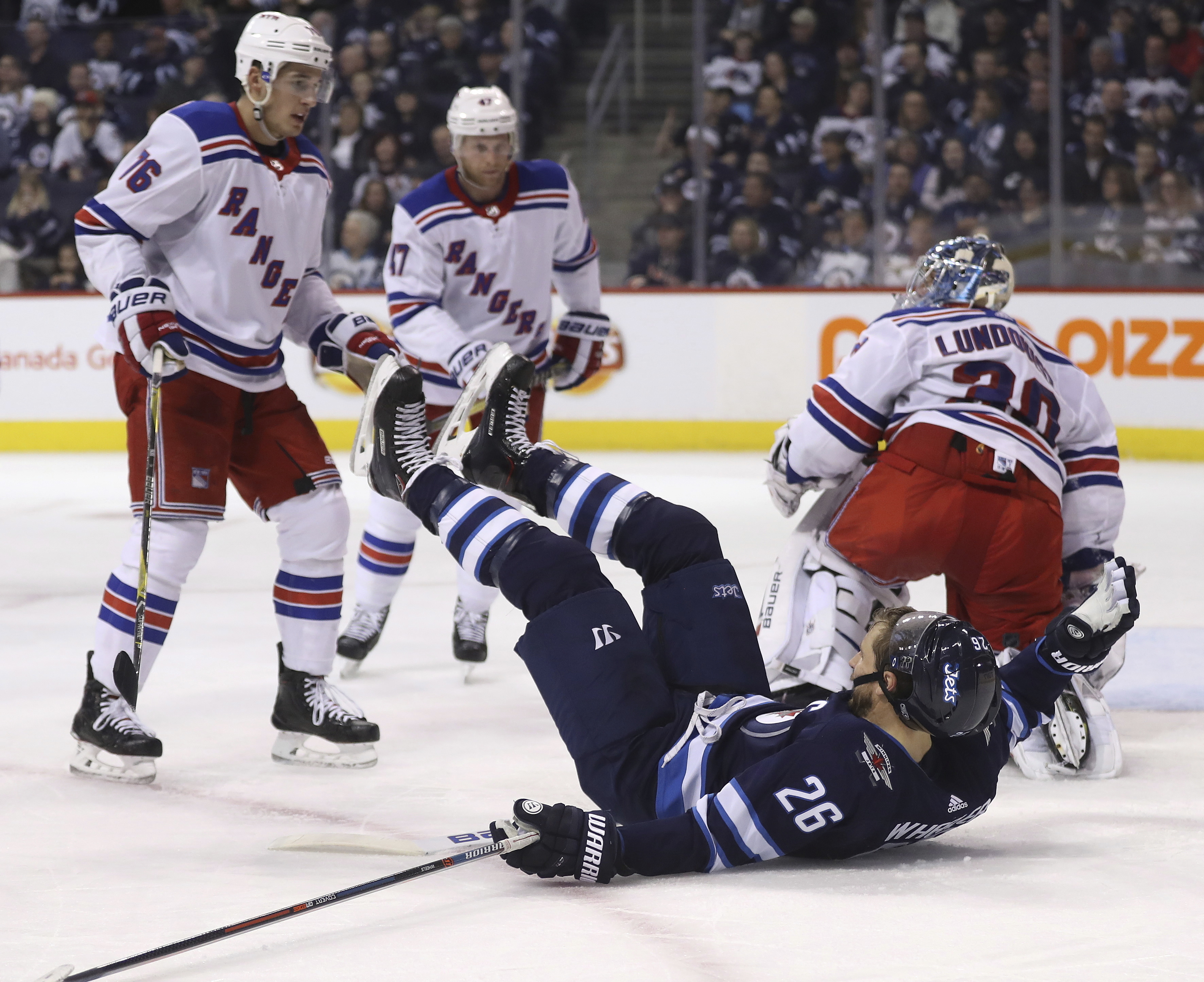 Vesey scores in 3rd as Rangers beat Jets 3-1