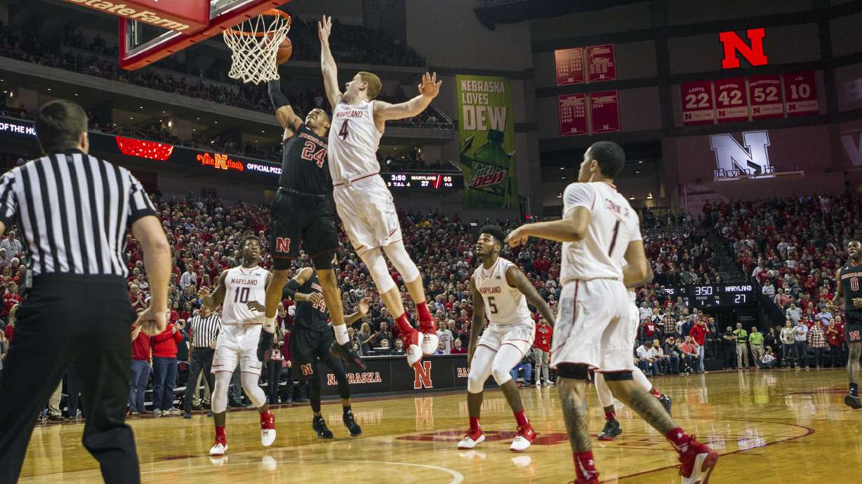 Palmer's big 2nd half lifts Huskers past Maryland 70-66