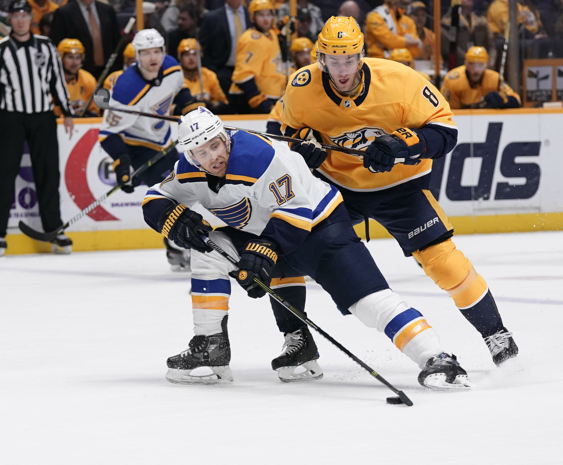 Forsberg's OT penalty shot leads Predators over Blues 4-3