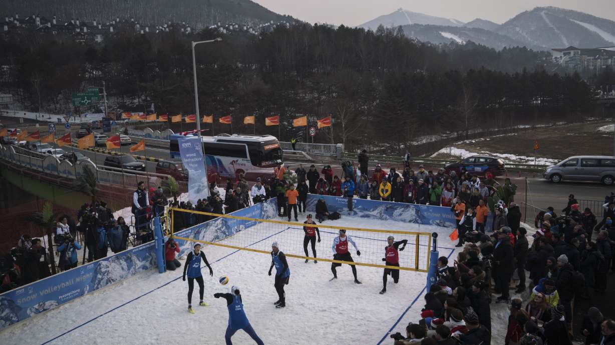 Snow Volleyball: Like beach volleyball _ with warmer clothes