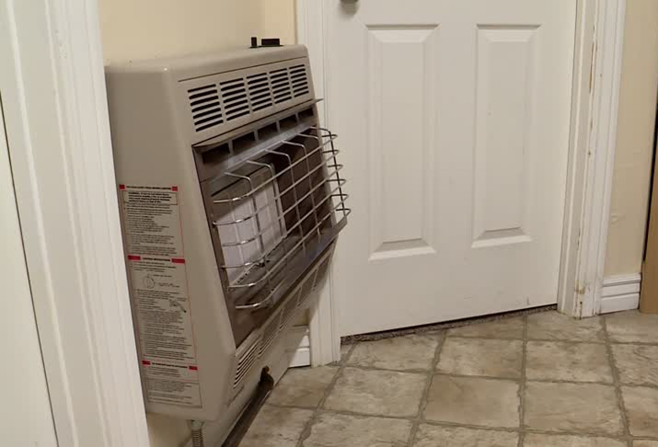 Gas furnace in the Taylor's apartment. Photo: KSL TV