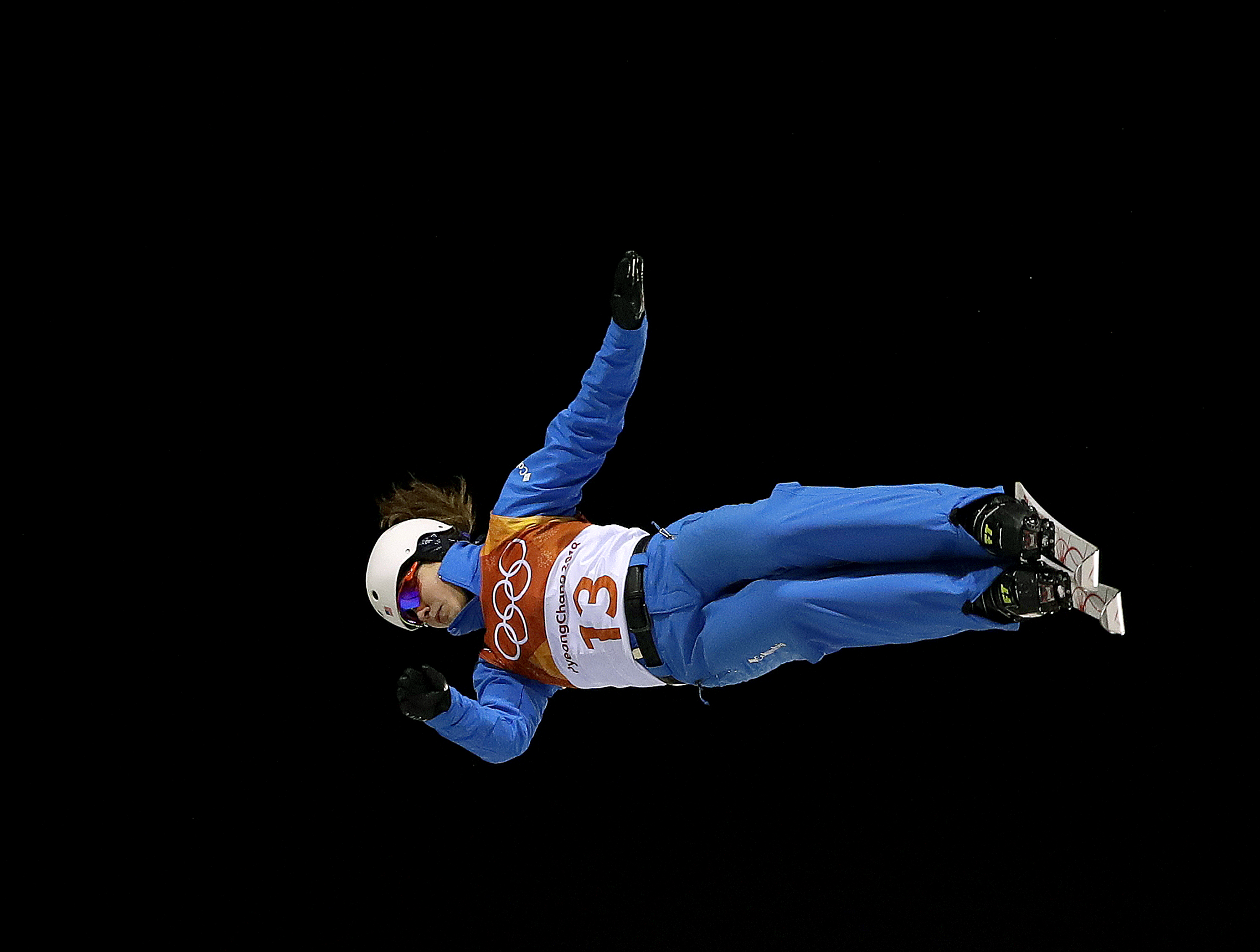 Caldwell goes big, falls in aerials; 'It hurts or it hurts'