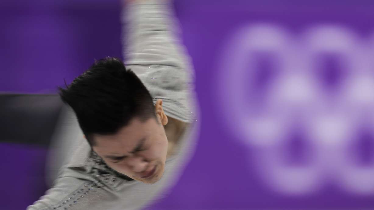 AP PHOTOS: Athletes a blur of motion at Pyeongchang Olympics