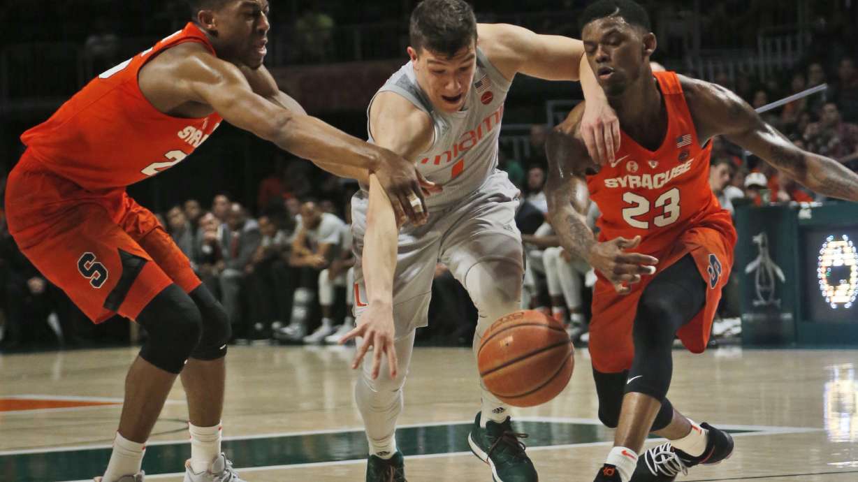 Battle helps Syracuse finish off Miami 62-55