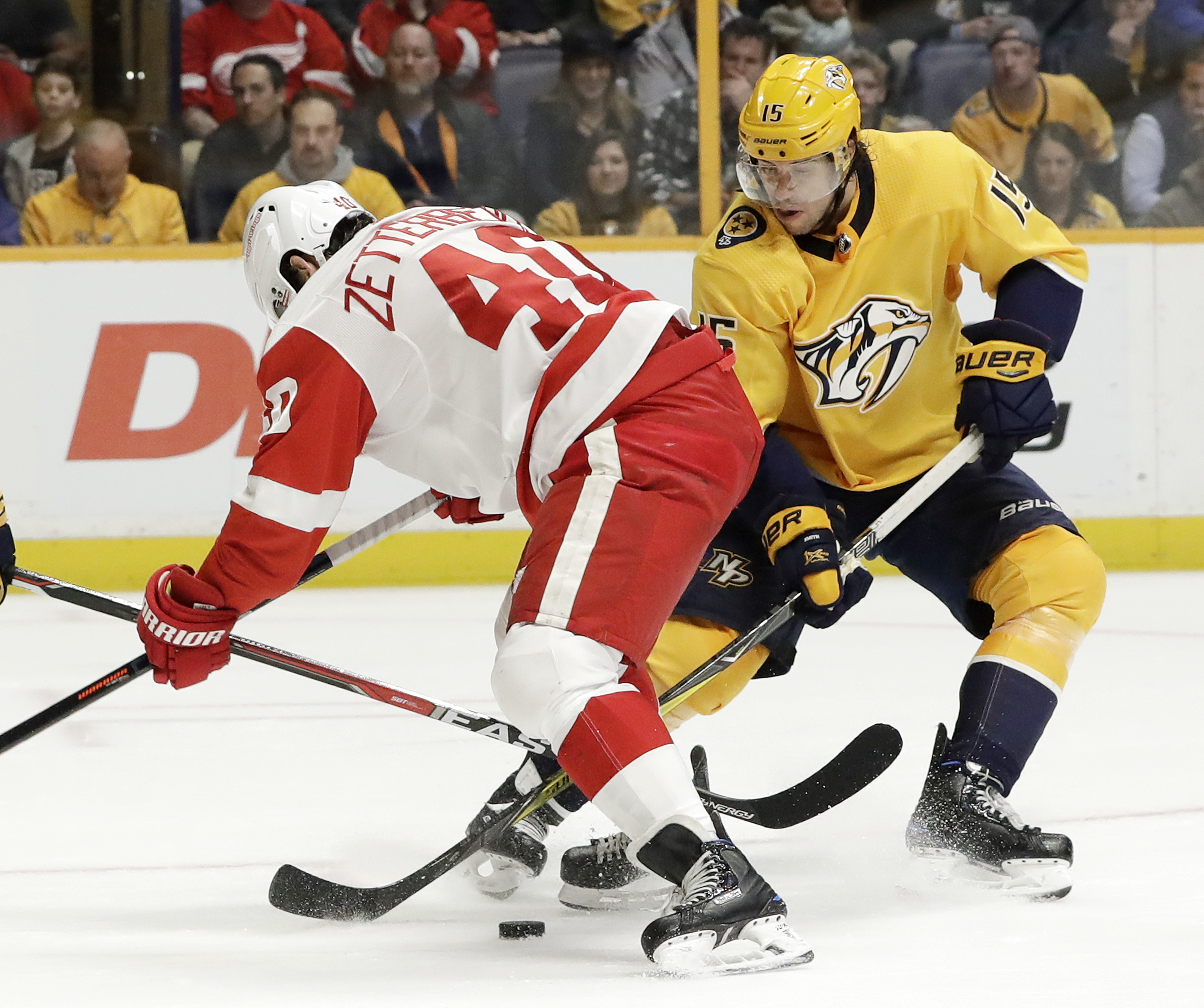 Mrazek beats Predators again, Red Wings win 3-1