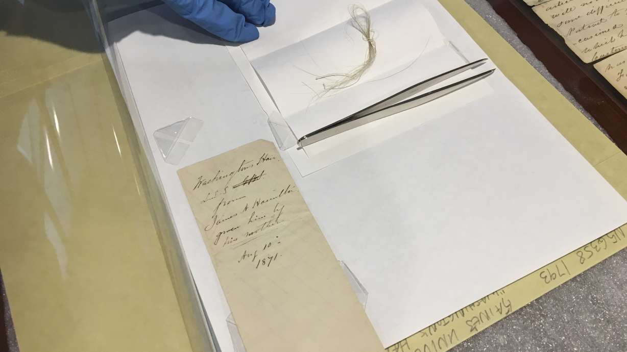 New York college says it found George Washington's hair in archived book