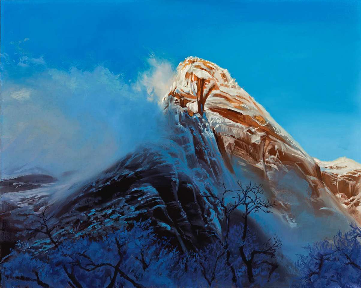 Dennis Farris' oil painting "A Lady's Morning Veil" was inspired by his time spent as an artist-in-residence at the park in February 2010. (Photo: Dennis Farris)