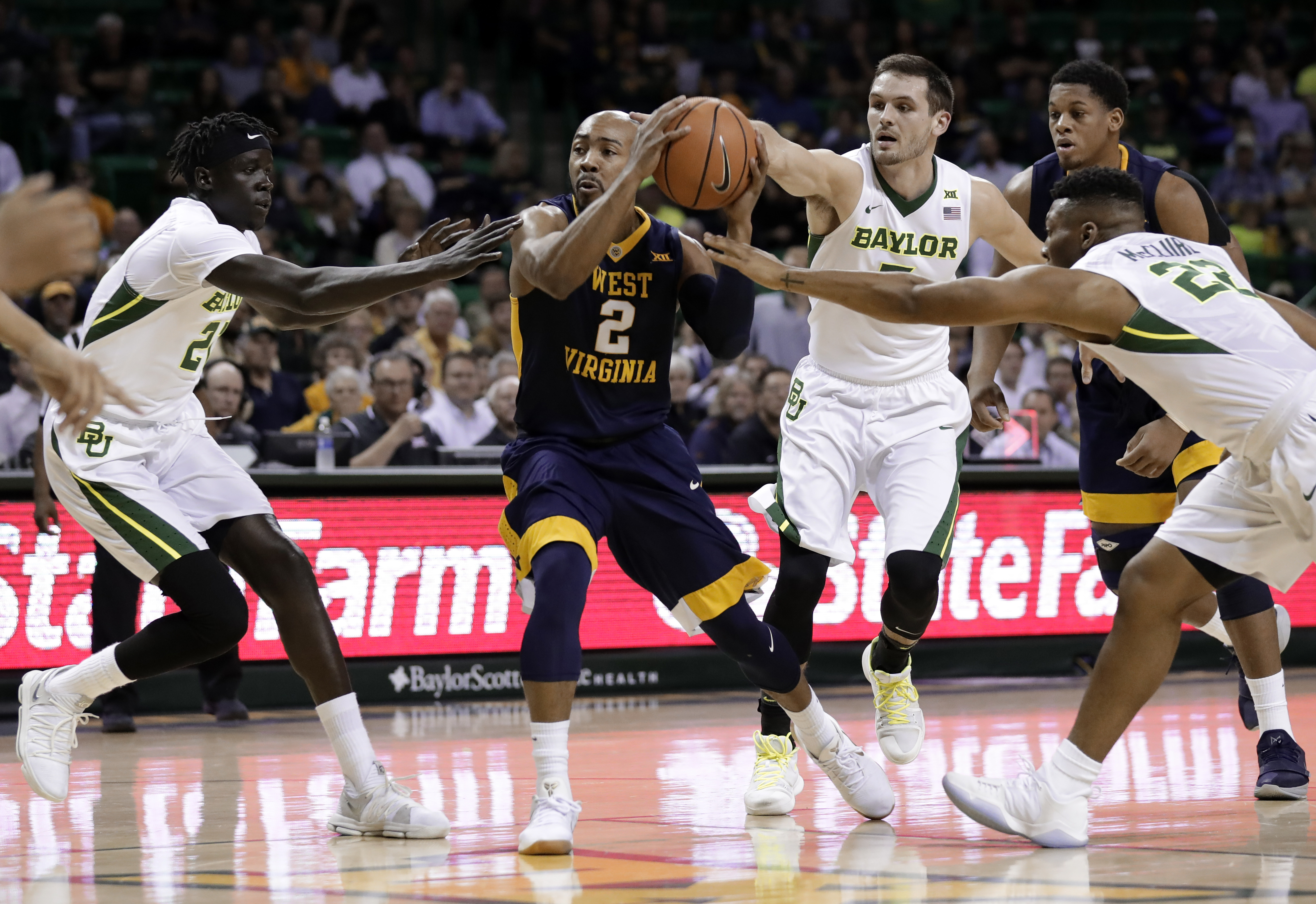 No. 21 West Virginia 71-60 win ends Baylor's 5-game streak