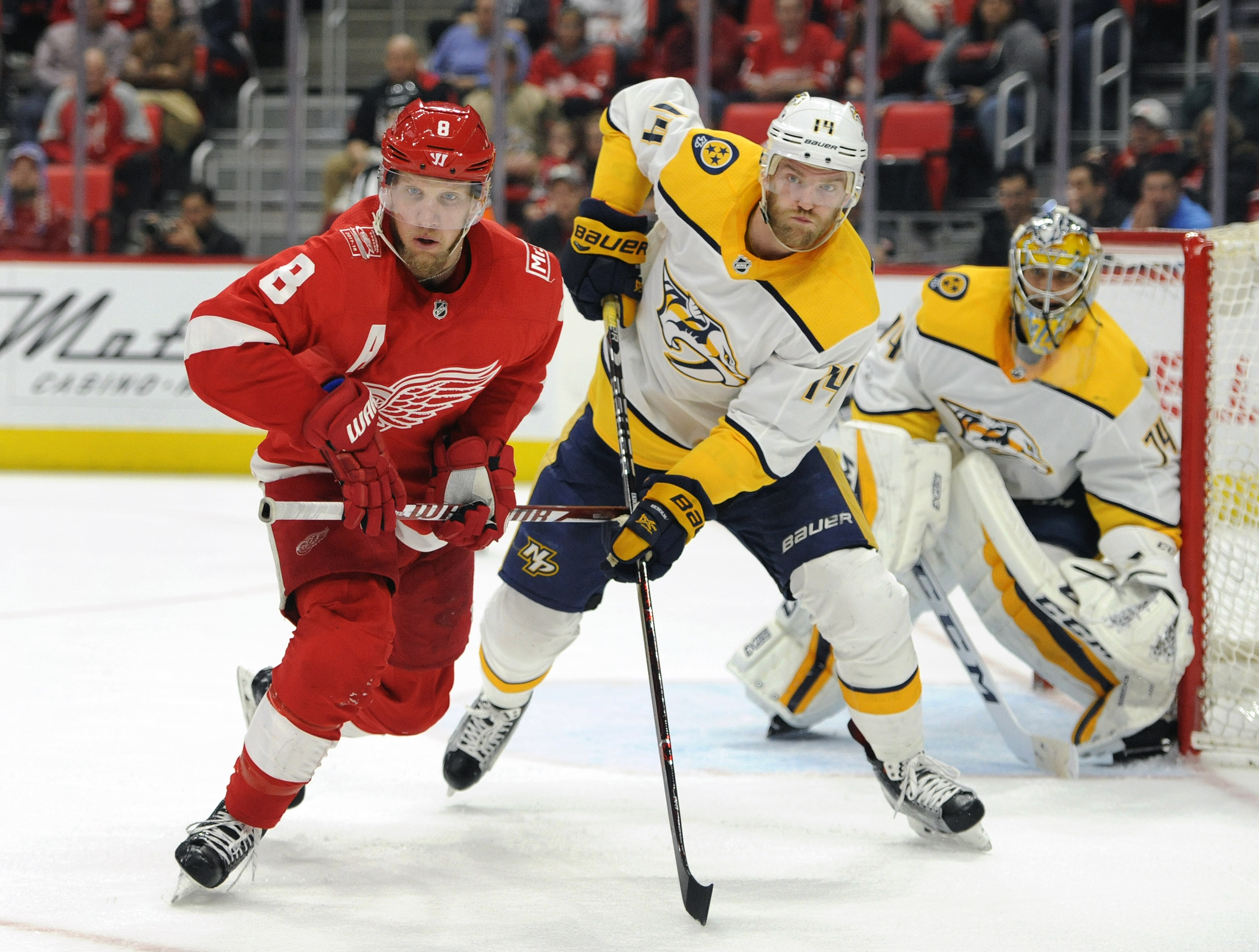 Arvidsson lifts Predators to 3-2 win over Red Wings