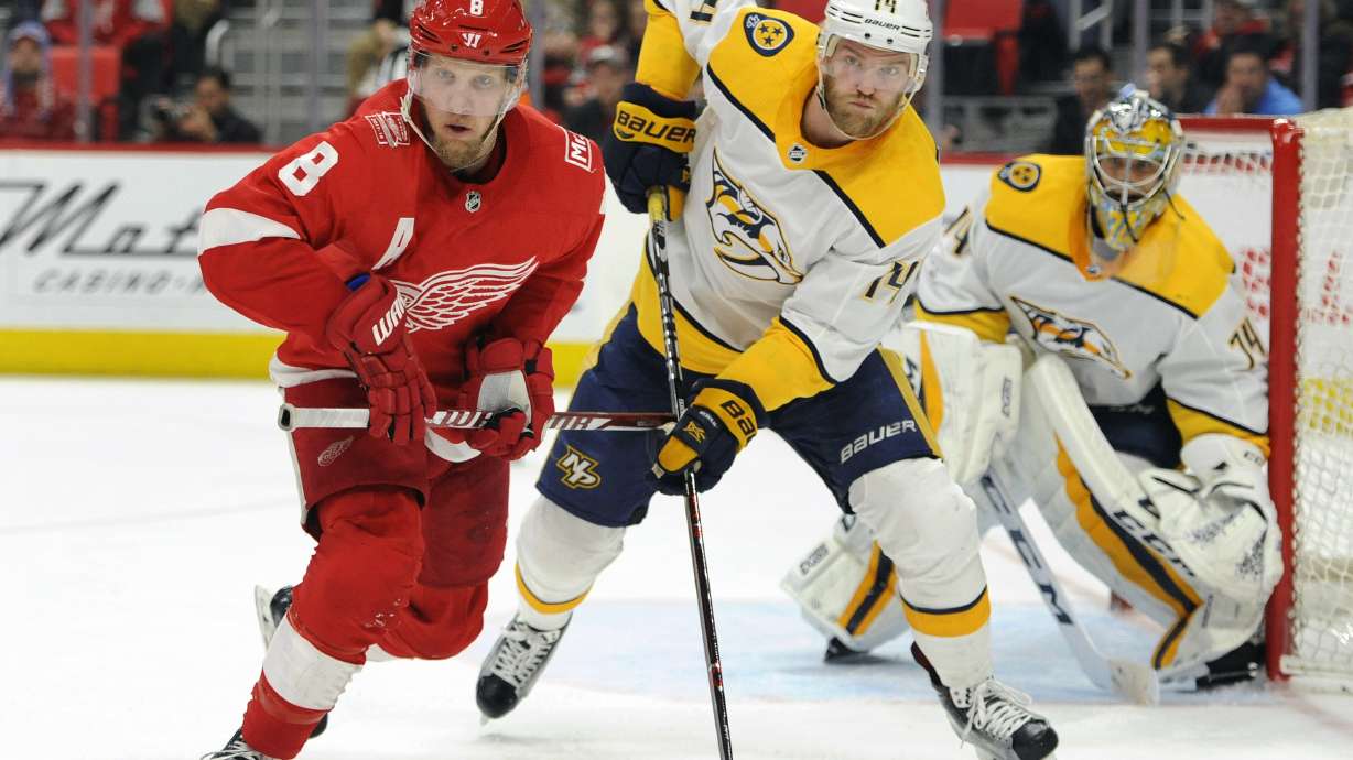 Arvidsson lifts Predators to 3-2 win over Red Wings