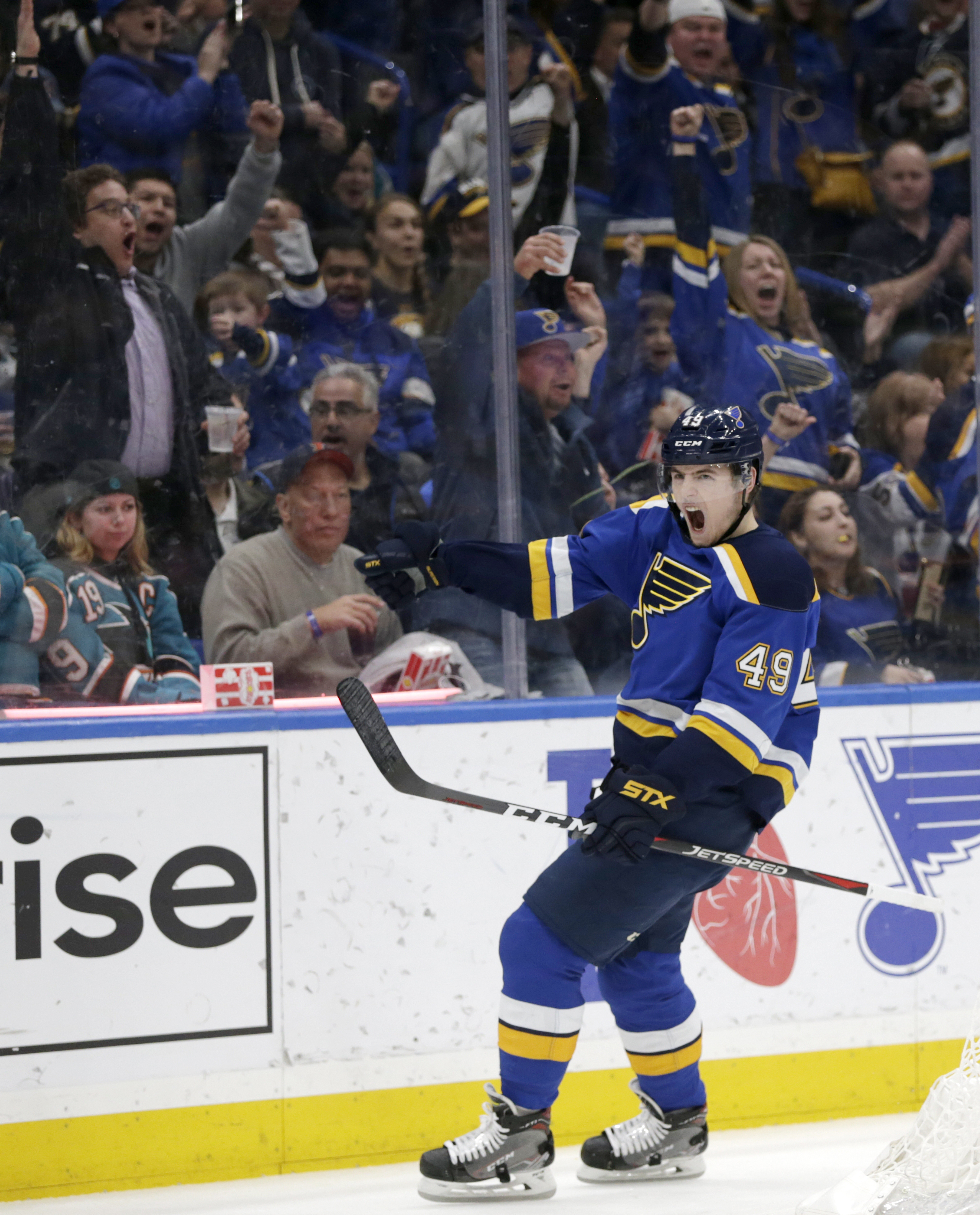 Couture, Boedker send Sharks to 3-2 win over Blues