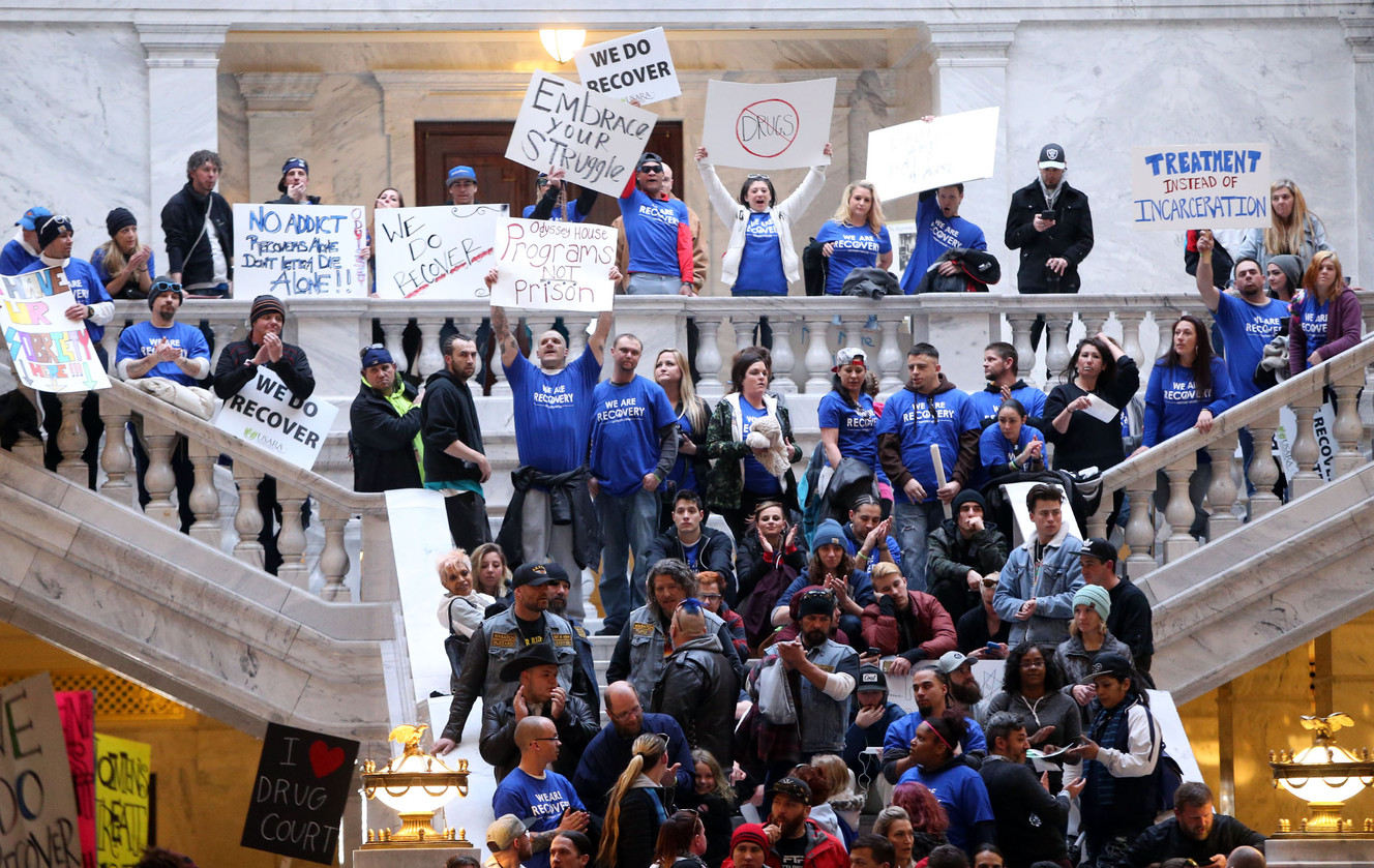 People show their support at a Rally for Recovery at the Capitol in Salt Lake City on Tuesday, Feb. 20, 2018. (Photo: Kristin Murphy, KSL)