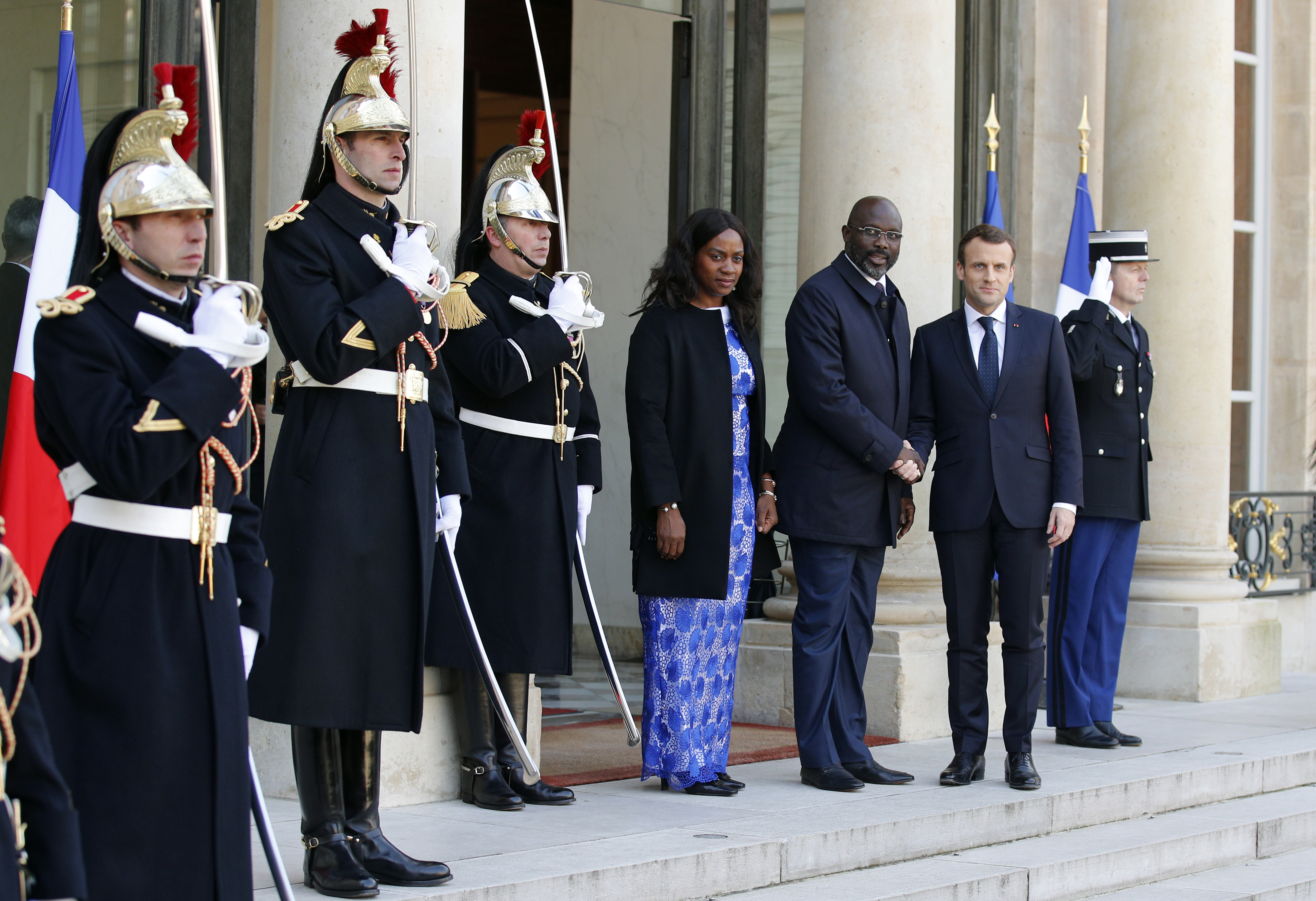 Liberia's new president pays visit to France
