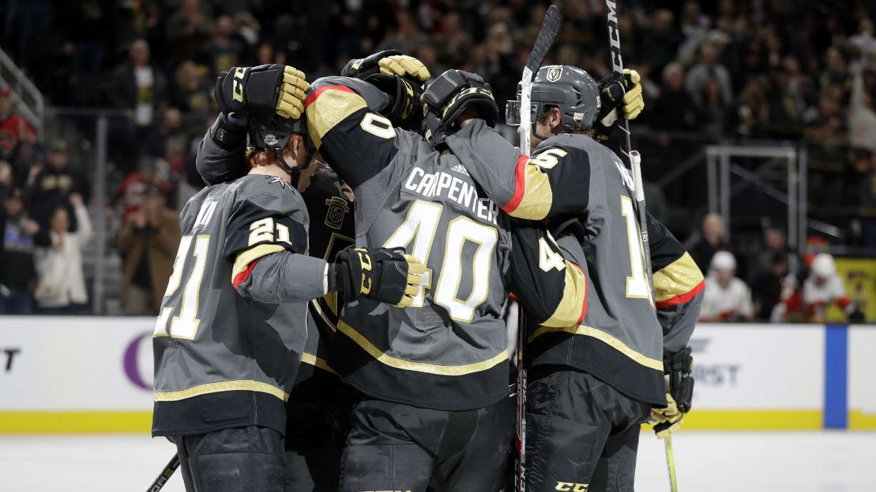 Tuch gets tiebreaker in 2nd, Golden Knights beat Flames 7-3