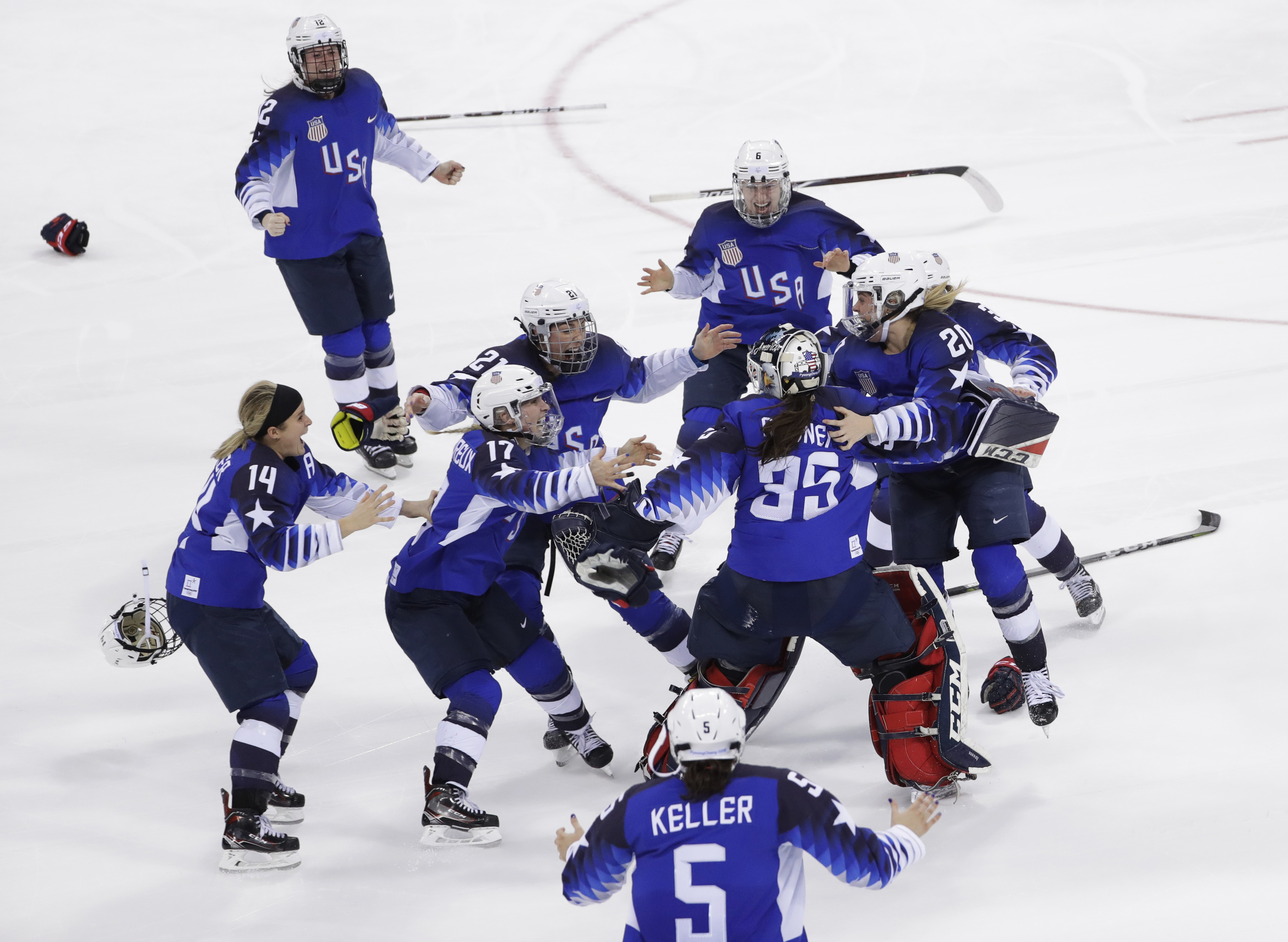 AP PHOTOS: Highlights of Day 13 at the Pyeongchang Olympics