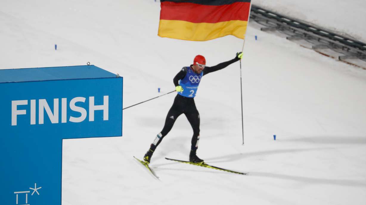 Germany wins Olympic gold in Nordic combined team event