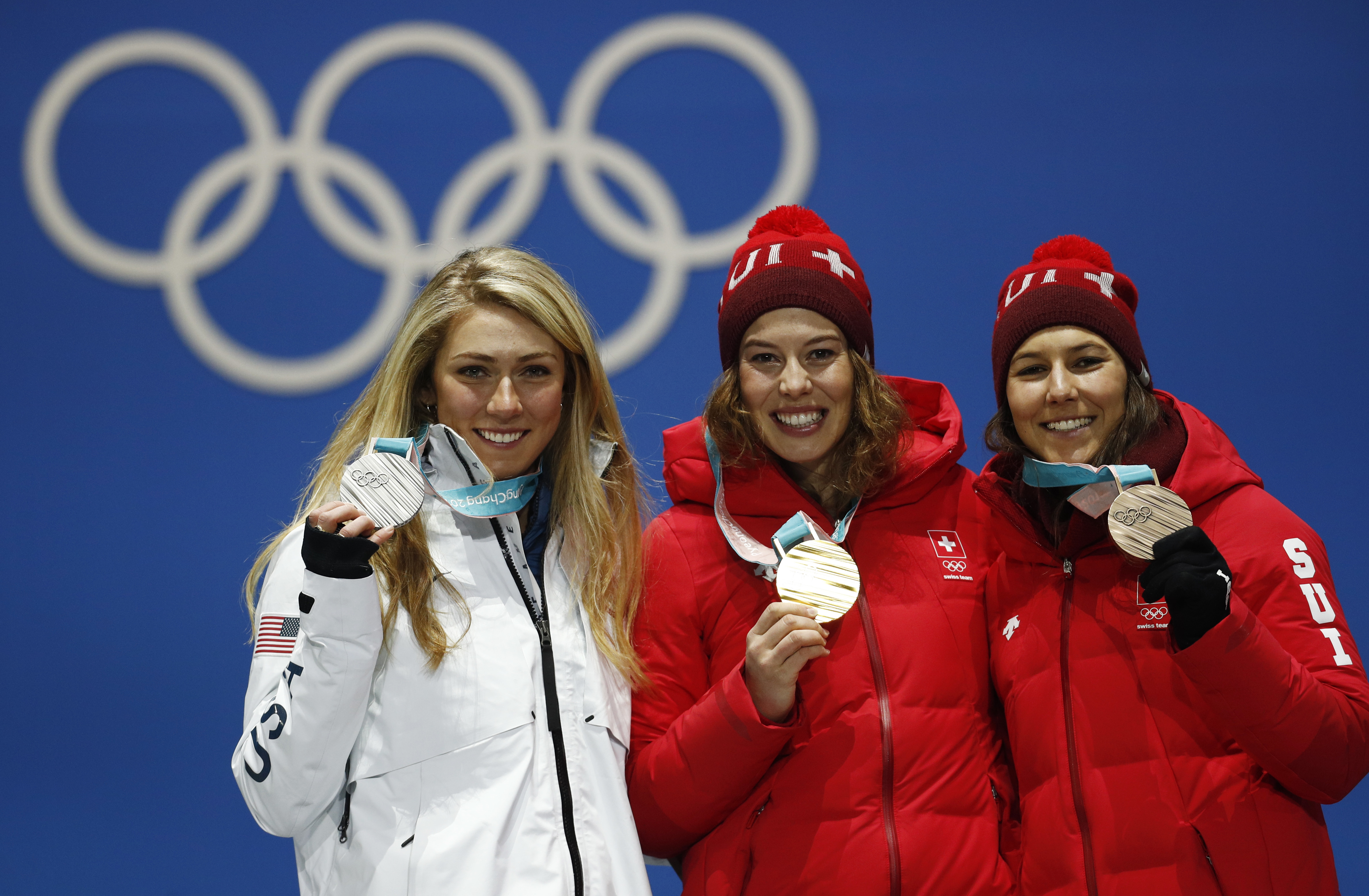 US women beat Canada in Olympic hockey; Gisin tops Shiffrin