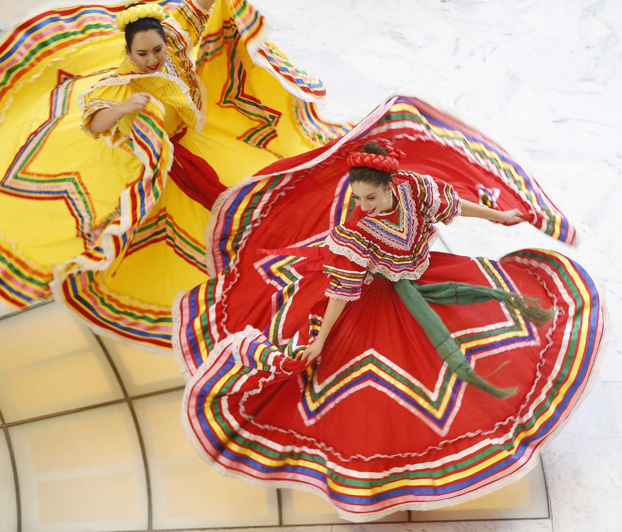 Leslie De Avila and Diana Arellano of Viva El Folklore perform during Latino Day on the Hill at the Capitol in Salt Lake City on Thursday, Feb. 22, 2018. (Photo: Jeffrey D. Allred, KSL)