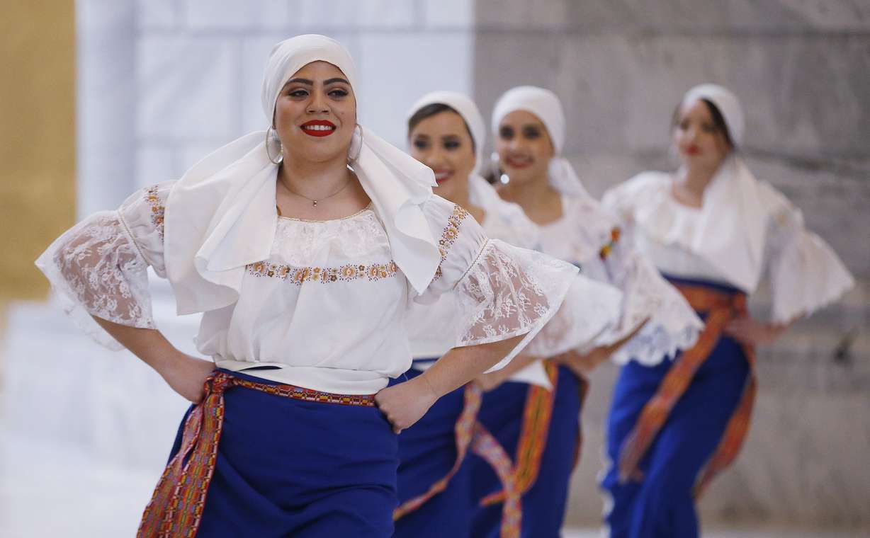 Members of Viva El Folklore perform as the Utah Republican Latino Coalition hosts its annual Latino Day on the Hill at the Capitol in Salt Lake City on Thursday, Feb. 22, 2018. (Photo: Jeffrey D. Allred, KSL)