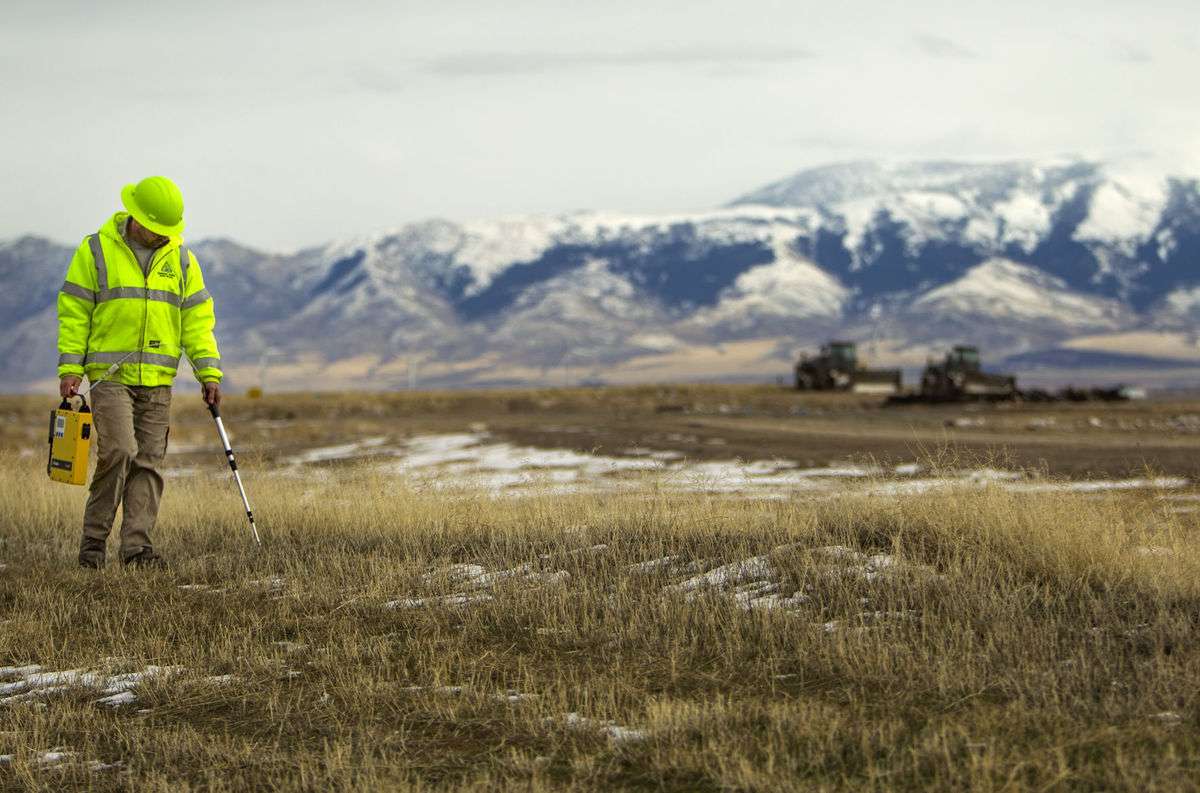 Landfill Gas Specialist Brent Dozier demonstrates how he takes measurements of the landfill emissions Friday at Milner Butte Landfill southwest of Burley. (Photo: Pat Sutphin, Times-News)