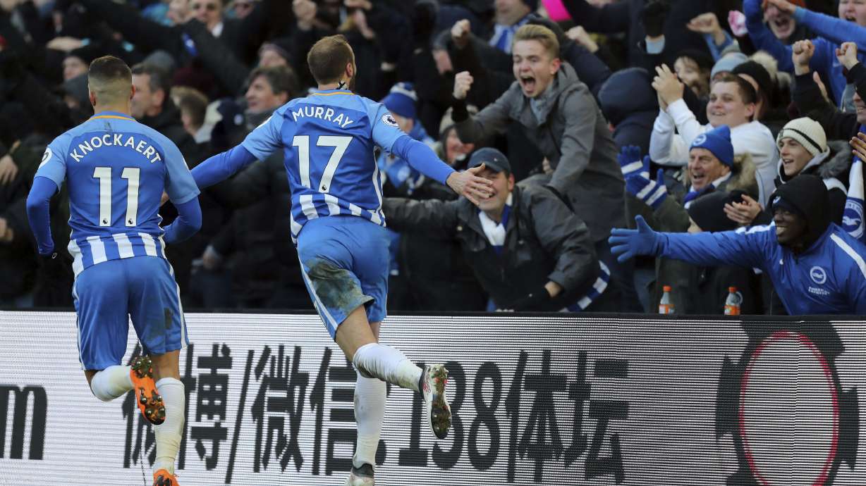 Murray scores 2, Brighton beats Swansea 4-1 in EPL
