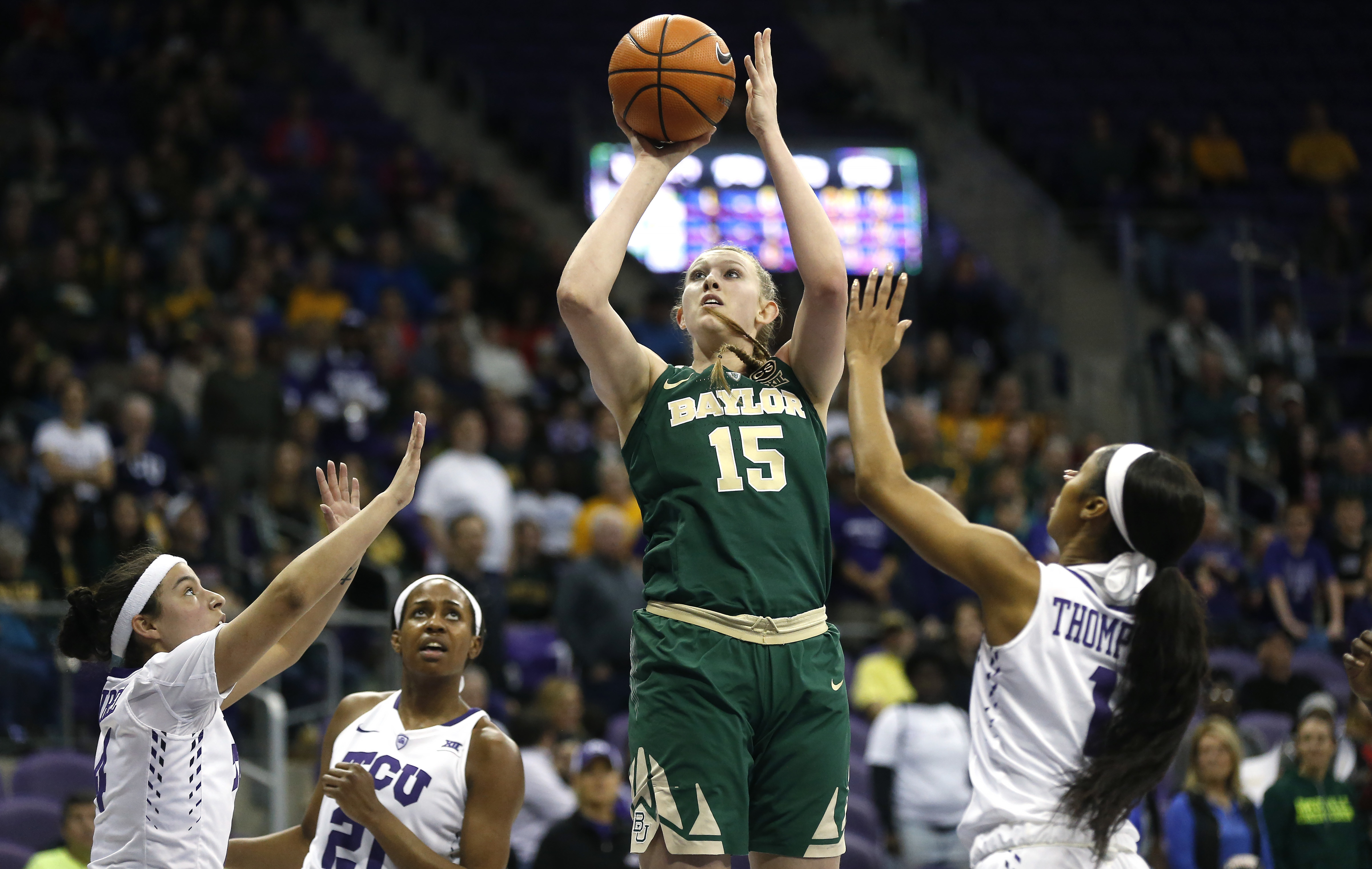 No. 3 Baylor women roll past TCU 85-53 for 24th straight win
