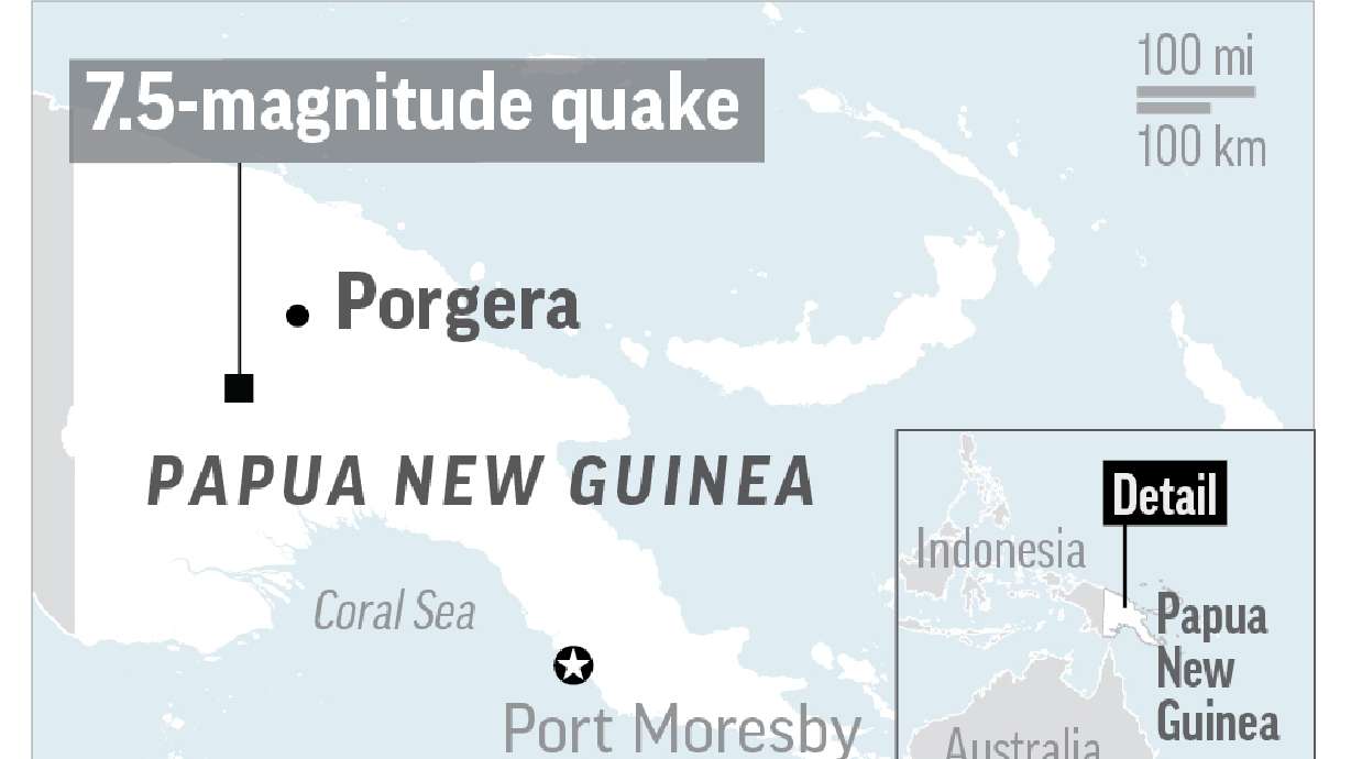 The Latest: Quake causes damage in Indonesia's Papua