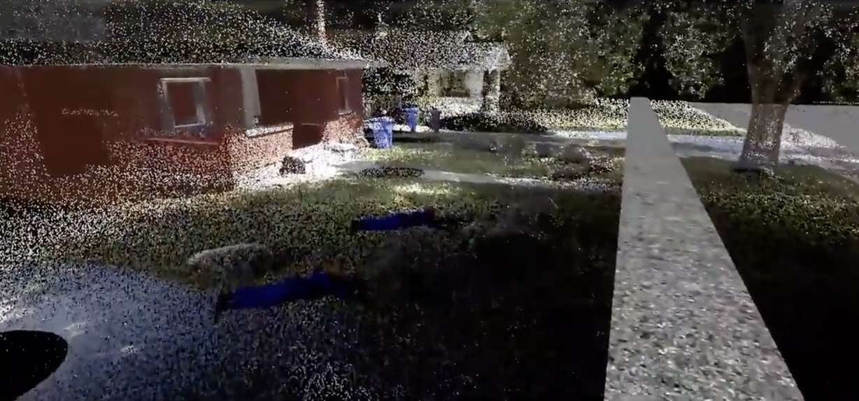 An image of a crime scene compiled from a 3-D scanner (Photo: Utah Department of Public Safety)