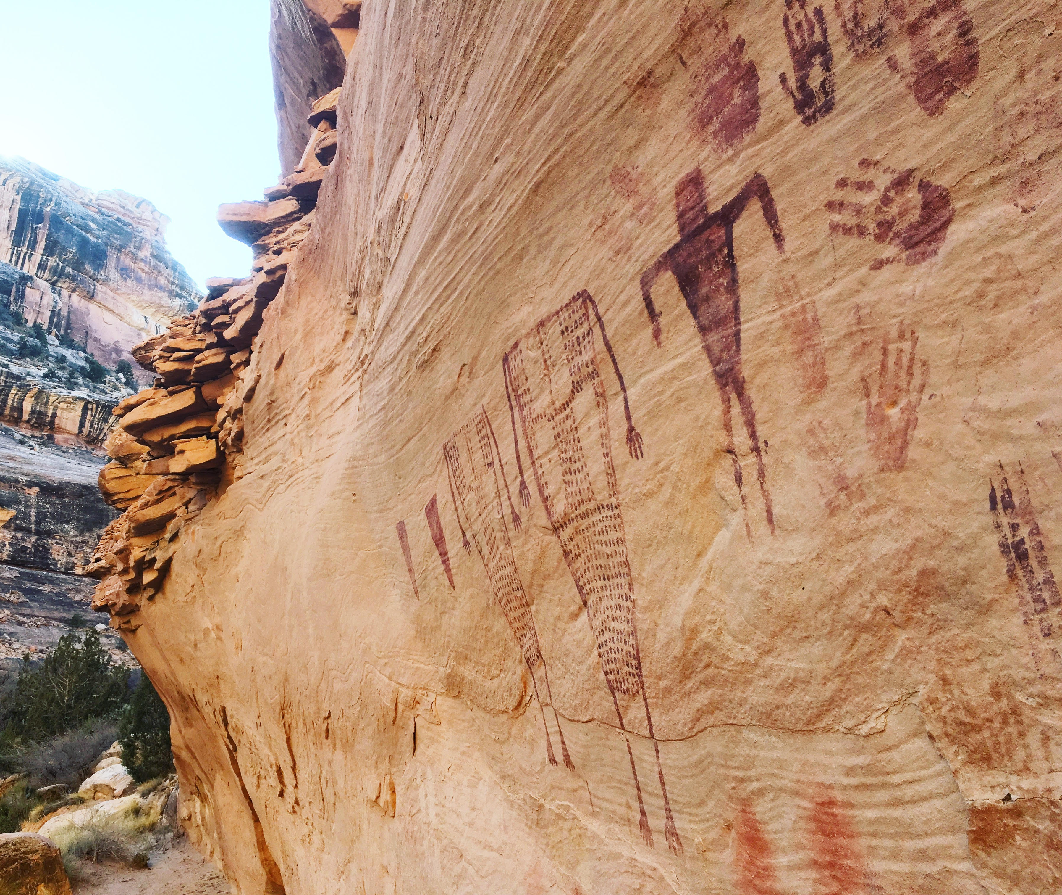 The "Grand Gulch" as part of Bears Ears. The panel was made by the Anasazi people in Southern Utah nearly 1,000 years ago.