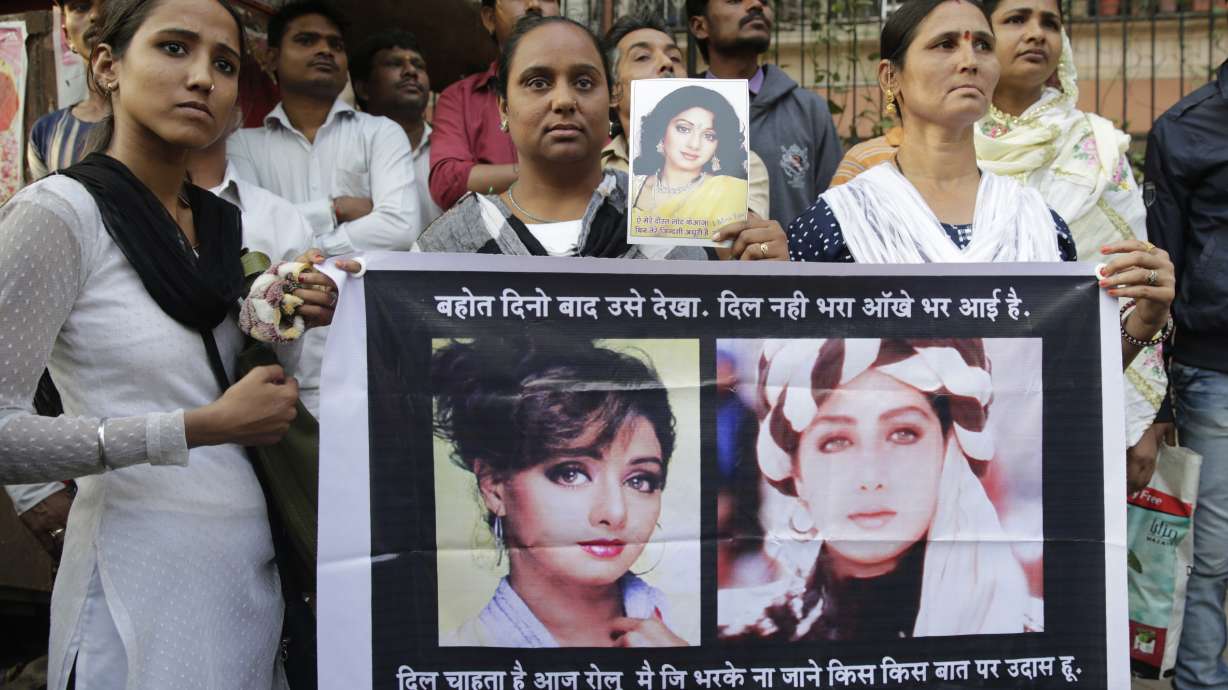 Bollywood mourners grieve for Sridevi, star of '80s and '90s