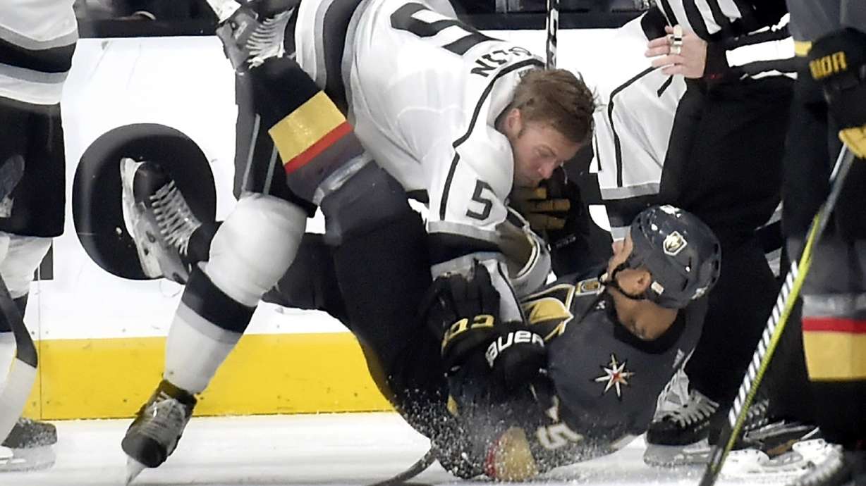 Campbell stops 41 shots in 2nd start, Kings beat Vegas 4-1