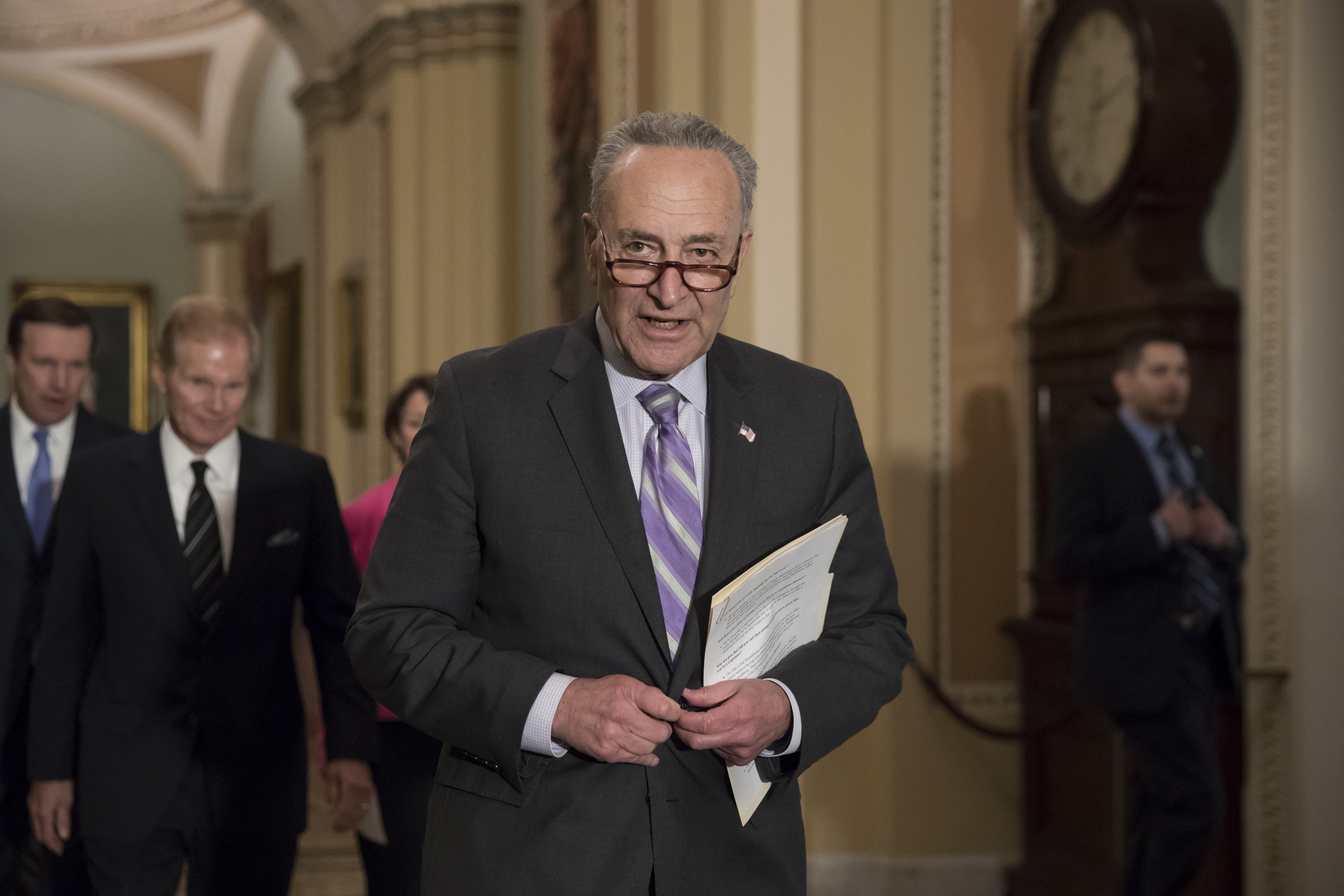 The Latest: Democrat pleased with Trump support on gun laws