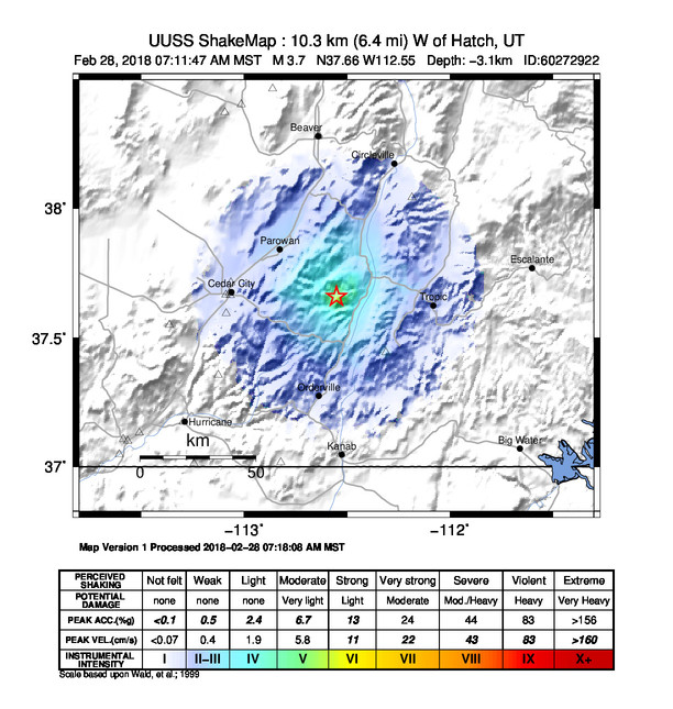 (Photo: University of Utah Earthquake center via St. George News)