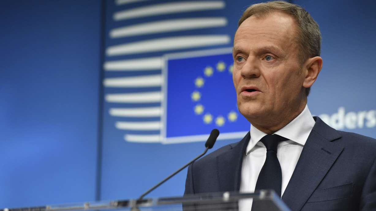 May and Tusk meet as UK and EU differ on Irish border, trade