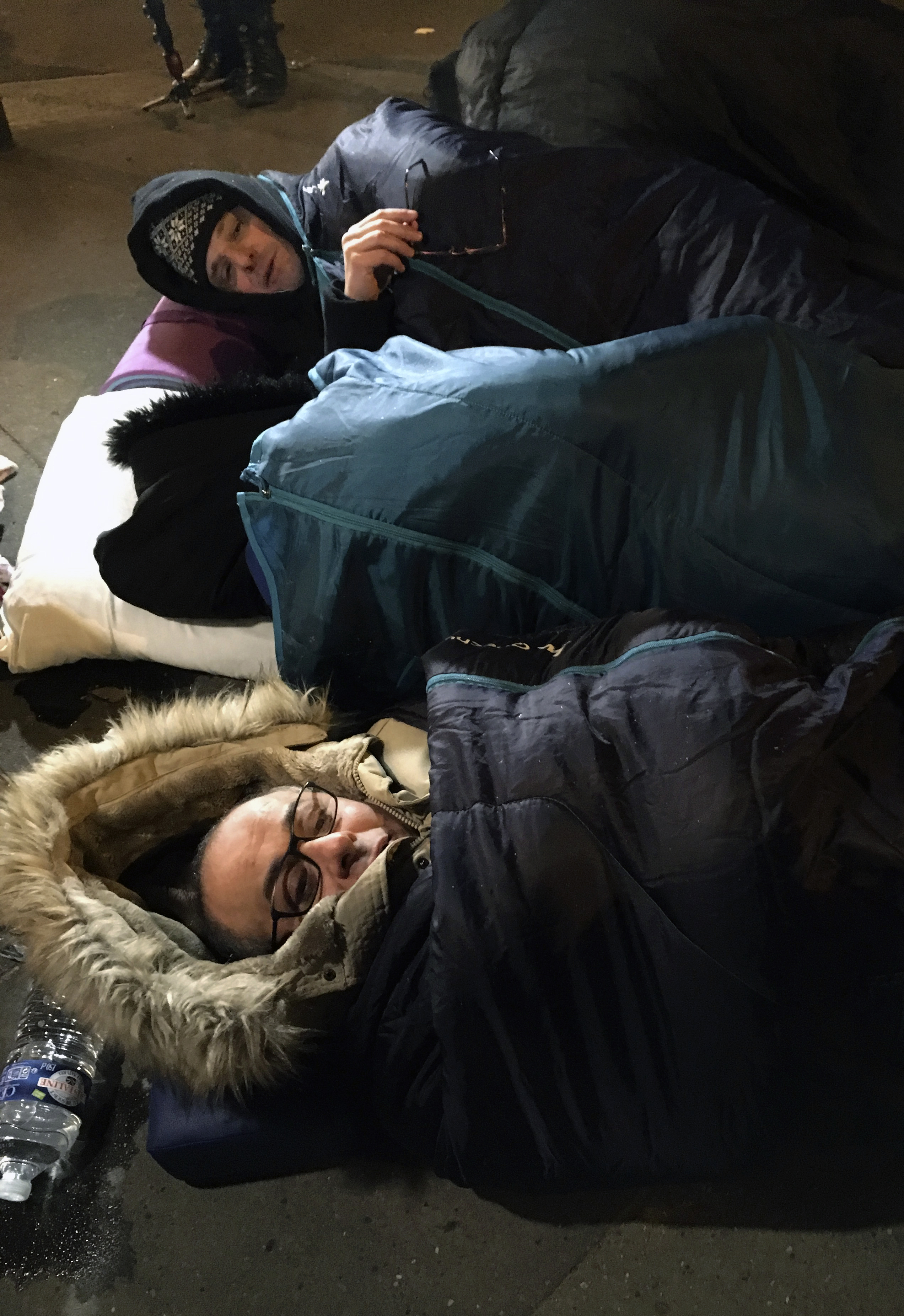 Paris officials sleep outdoors to call attention to homeless